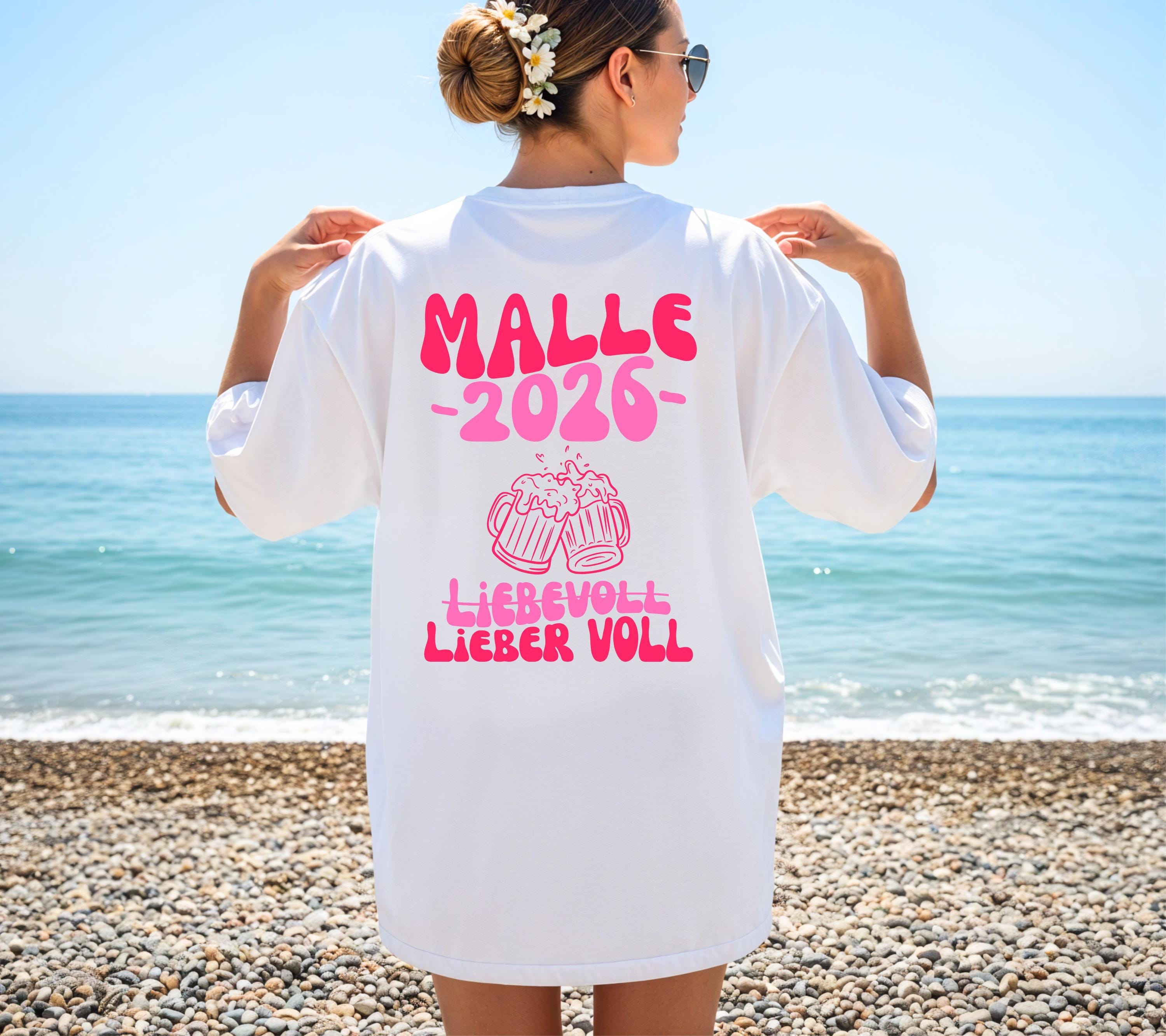 Malle Shirt, Backprint, Malle 2026, Malle Shirts, Malle T Shirt, personalisiert, Mallorca Shirts, Bier Shirt, Sauf T Shirt, Gruppenshirt