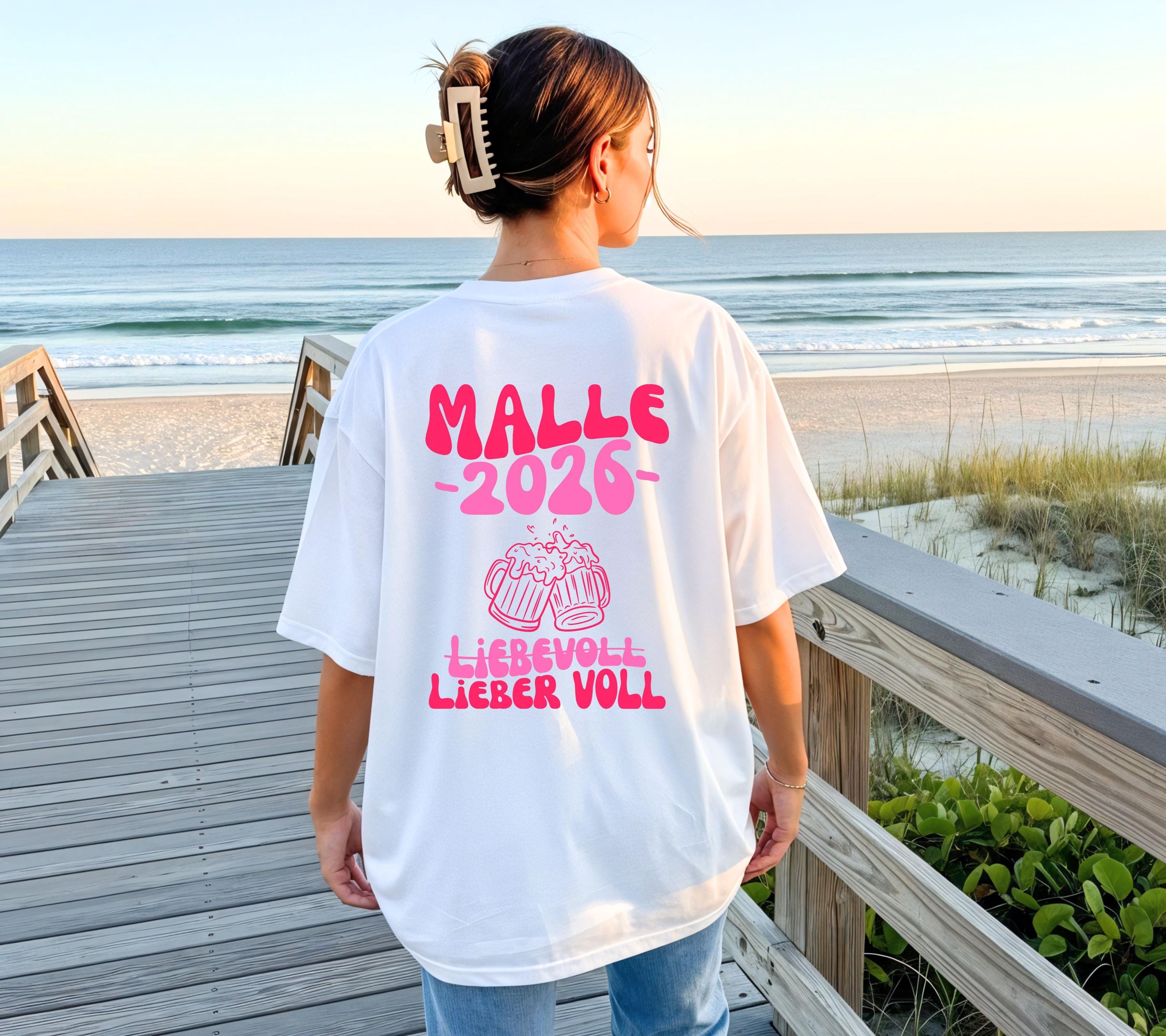 Malle Shirt, Backprint, Malle 2026, Malle Shirts, Malle T Shirt, personalisiert, Mallorca Shirts, Bier Shirt, Sauf T Shirt, Gruppenshirt