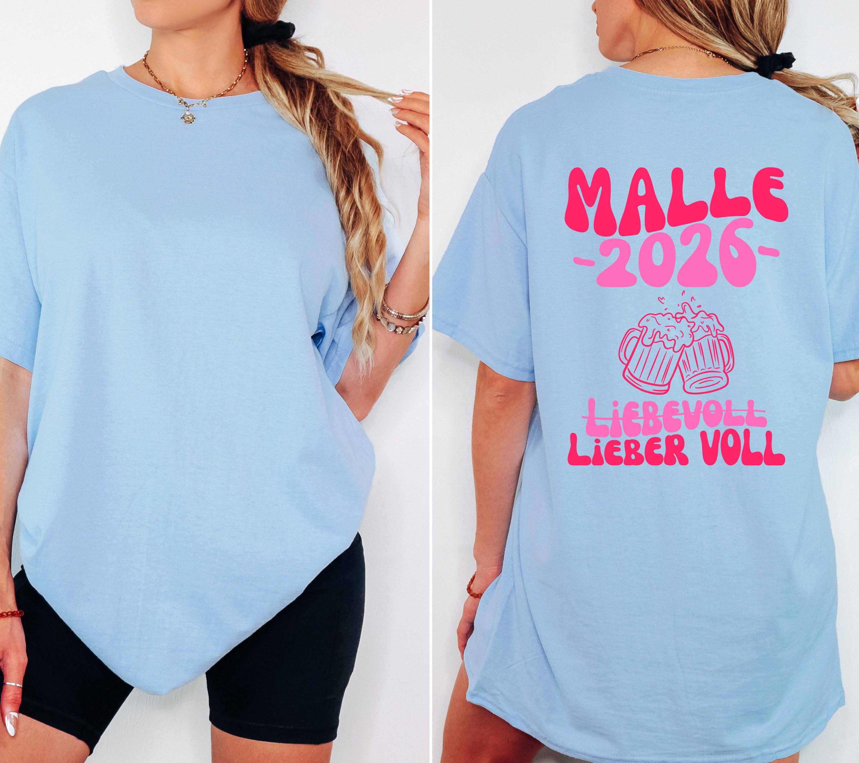 Malle Shirt, Backprint, Malle 2026, Malle Shirts, Malle T Shirt, personalisiert, Mallorca Shirts, Bier Shirt, Sauf T Shirt, Gruppenshirt