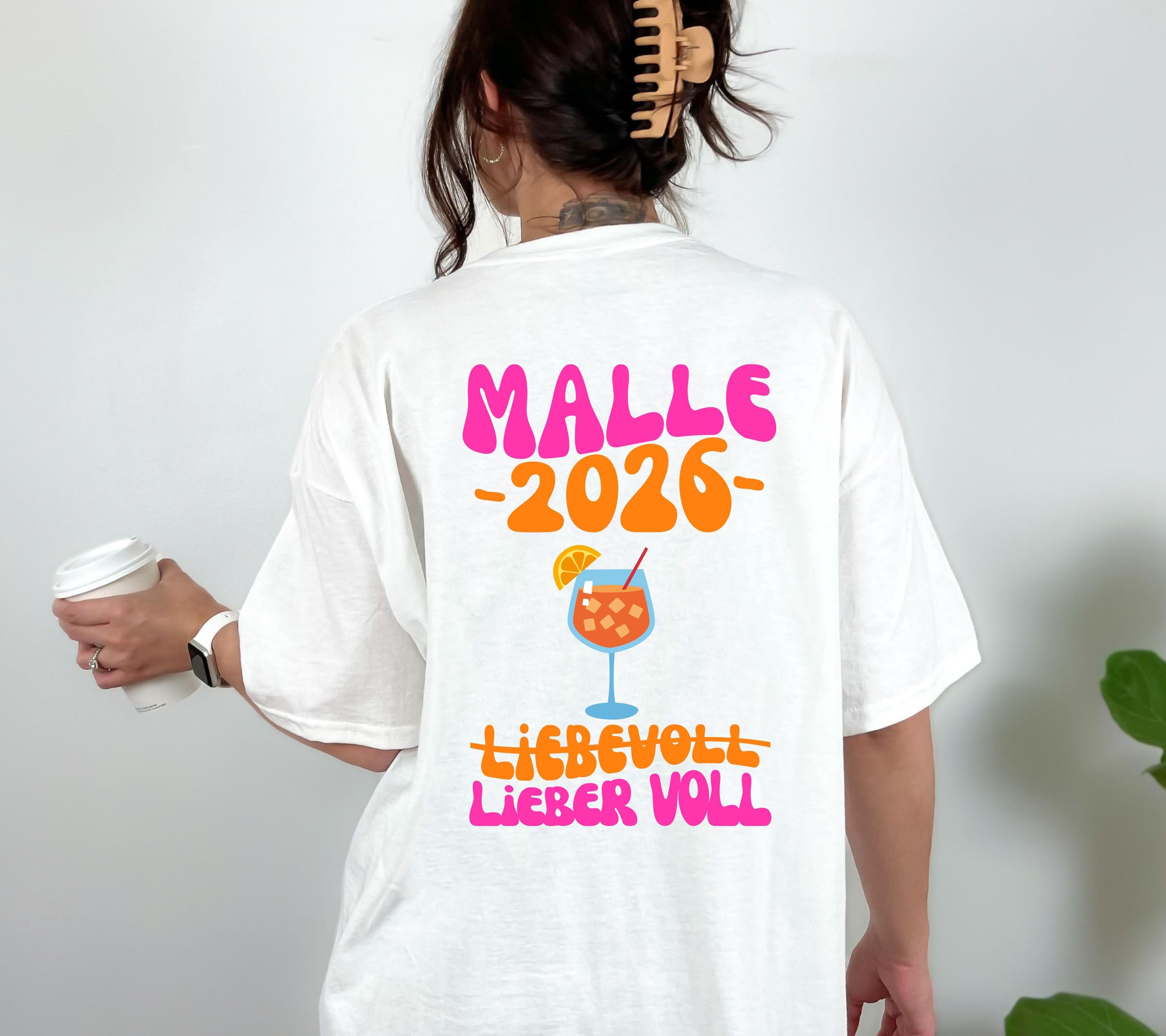 Malle Shirt, Spritz, Backprint, Malle 2026, liebevoll lieber voll, Malle T Shirt, personalisiert, Mallorca Shirts, Bier Shirt, Gruppenshirt