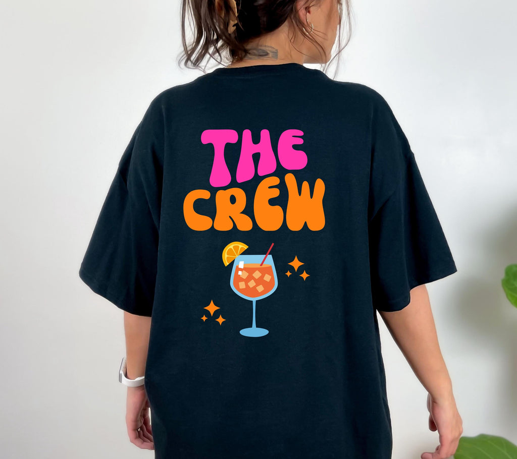 JGA T Shirt, Junggesellinnenabschied Shirts, JGA pink orange, Backprint, Team, Braut Shirt mit Name, JGA Frauen, Gruppen T Shirt, Hochzeit