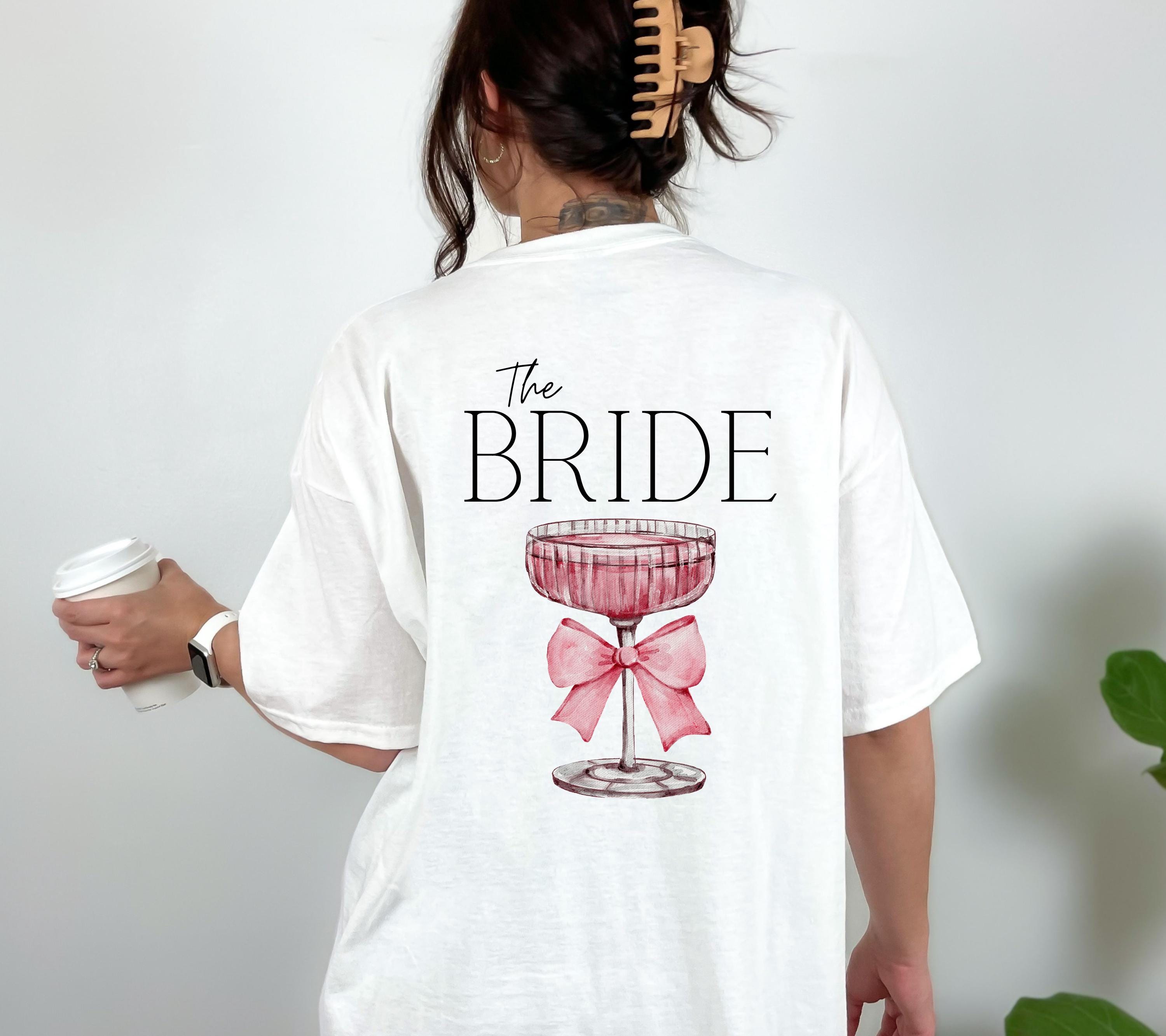 JGA Shirt, Junggesellenabschied Shirts, Backprint, Team Bride, Braut Shirt , JGA Frauen, Gruppenshirt, Hochzeit, rosa minimalistisch Damen