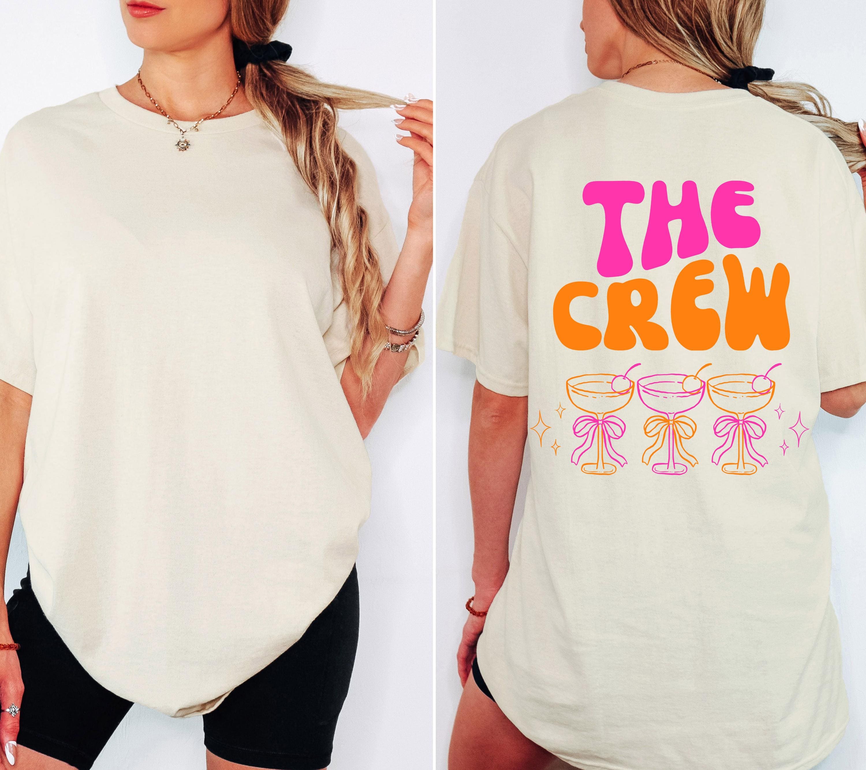 JGA T Shirt Backprint, Junggesellenenabschied Shirts, JGA pink orange, Bride, Team, Braut Shirt mit Name, JGA Frauen, Gruppen Shirt Hochzeit