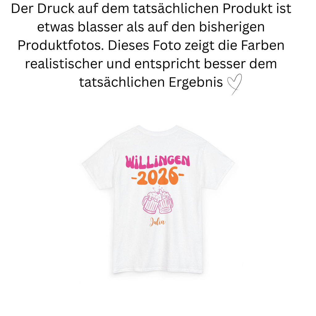 Willingen T Shirt, Backprint, Willingen 2026, Mannschaftsfahrt TShirts, personalisiert, Bier Shirt, Sauf T Shirt, Gruppenshirt, Gruppenreise