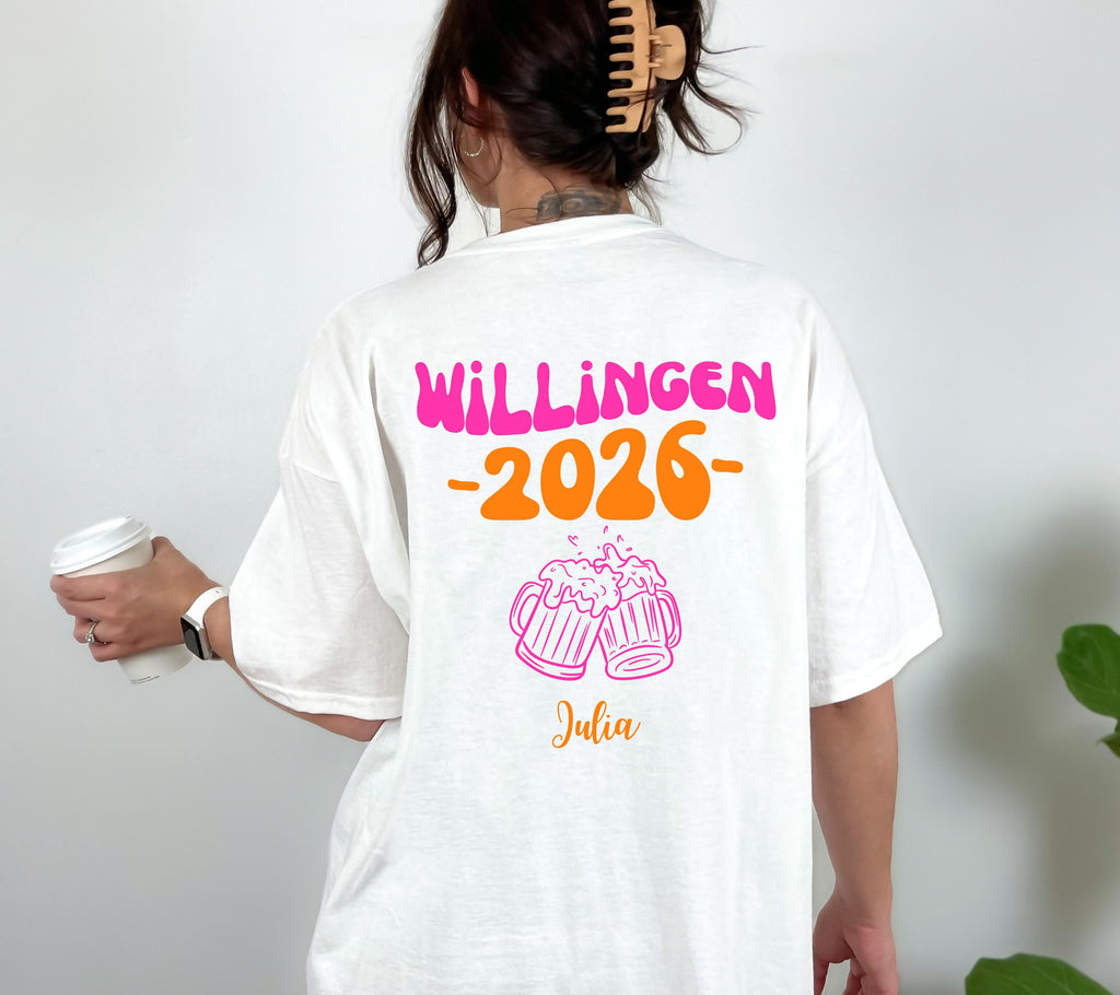 Willingen T Shirt, Backprint, Willingen 2026, Mannschaftsfahrt TShirts, personalisiert, Bier Shirt, Sauf T Shirt, Gruppenshirt, Gruppenreise