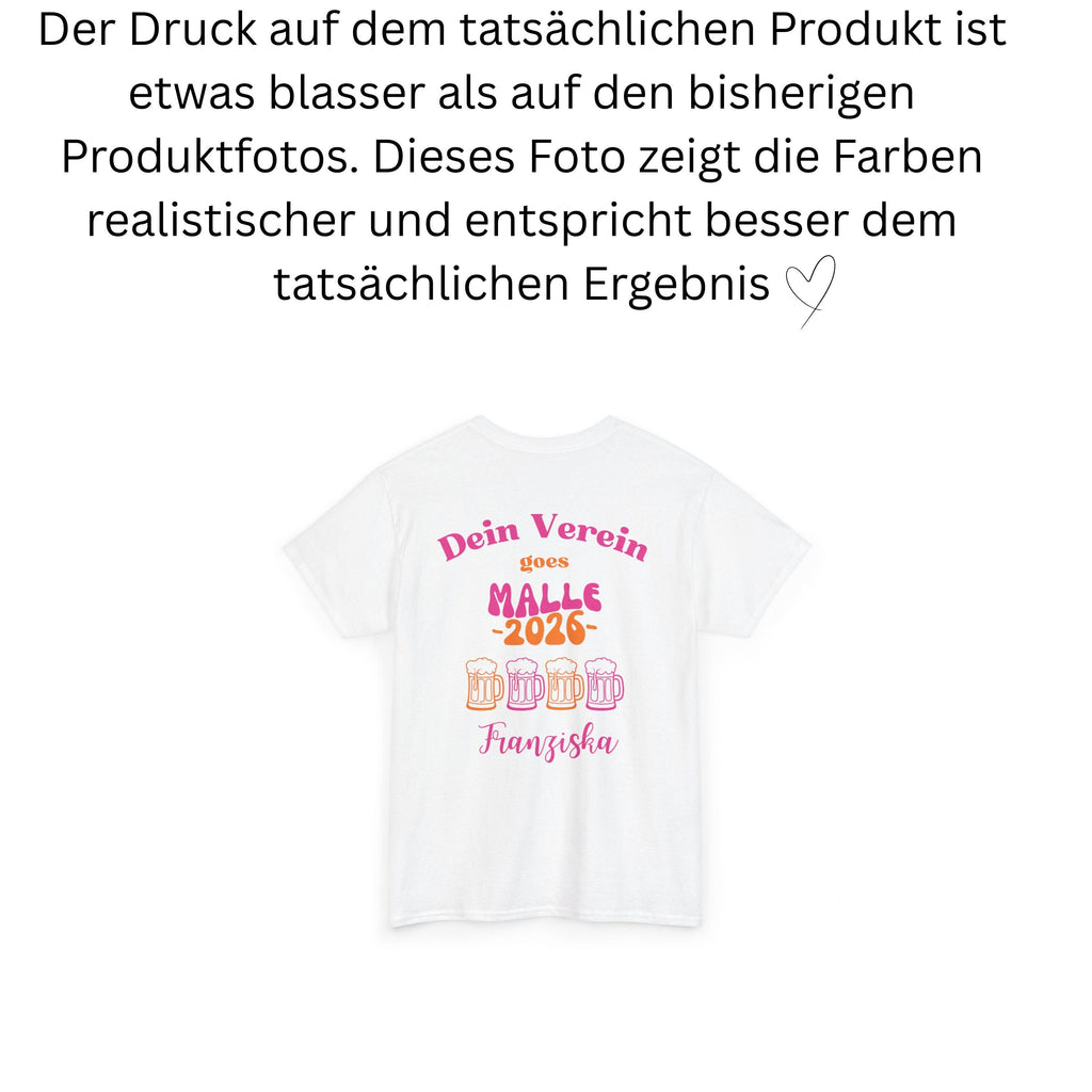 Malle Shirt Mannschaftsfahrt, Backprint, Malle 2026, Malle Shirts, T Shirt, Trikot, Mallorca Shirts, Bier Shirt, Sauf T Shirt, Gruppenshirt
