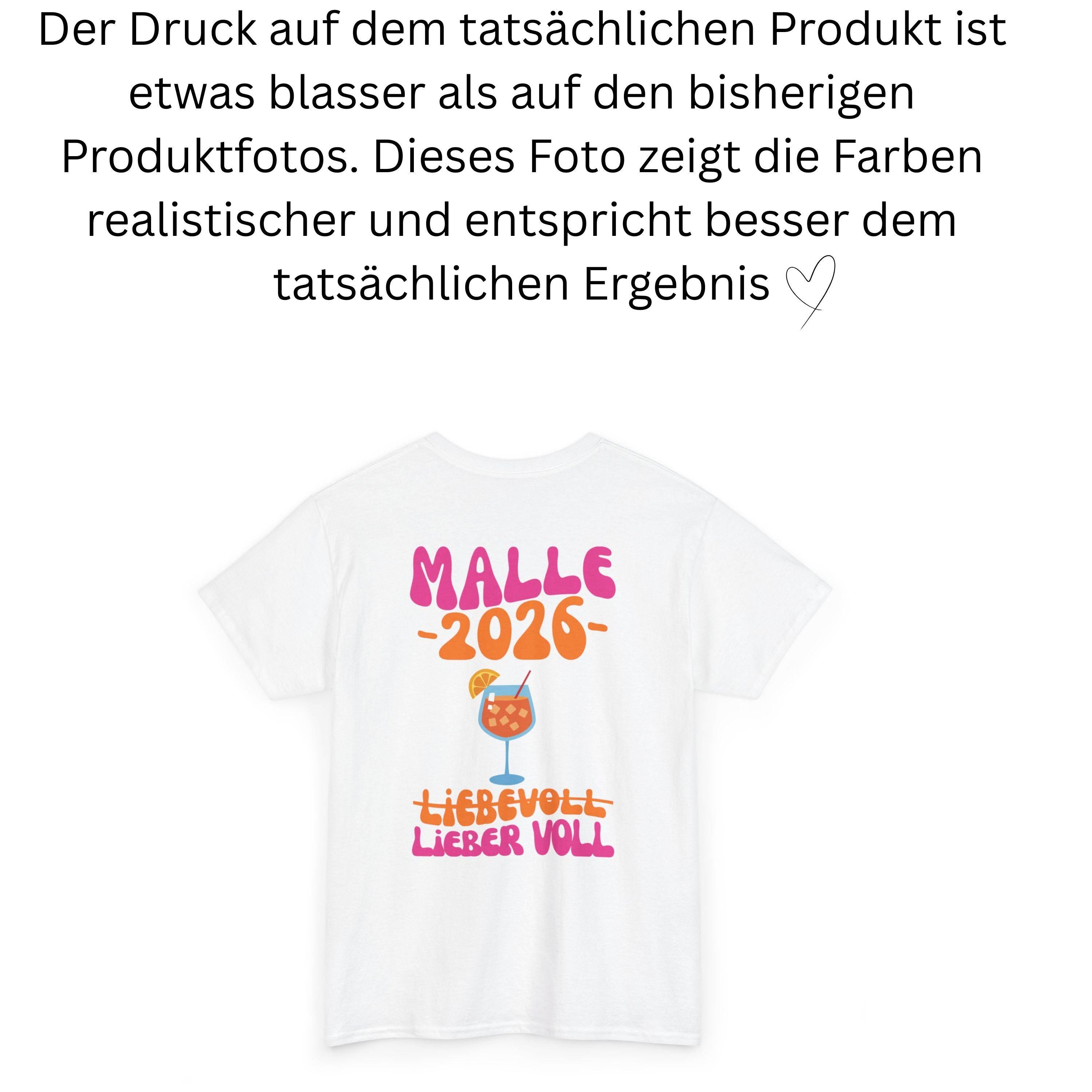 Malle Shirt, Spritz, Backprint, Malle 2026, liebevoll lieber voll, Malle T Shirt, personalisiert, Mallorca Shirts, Bier Shirt, Gruppenshirt