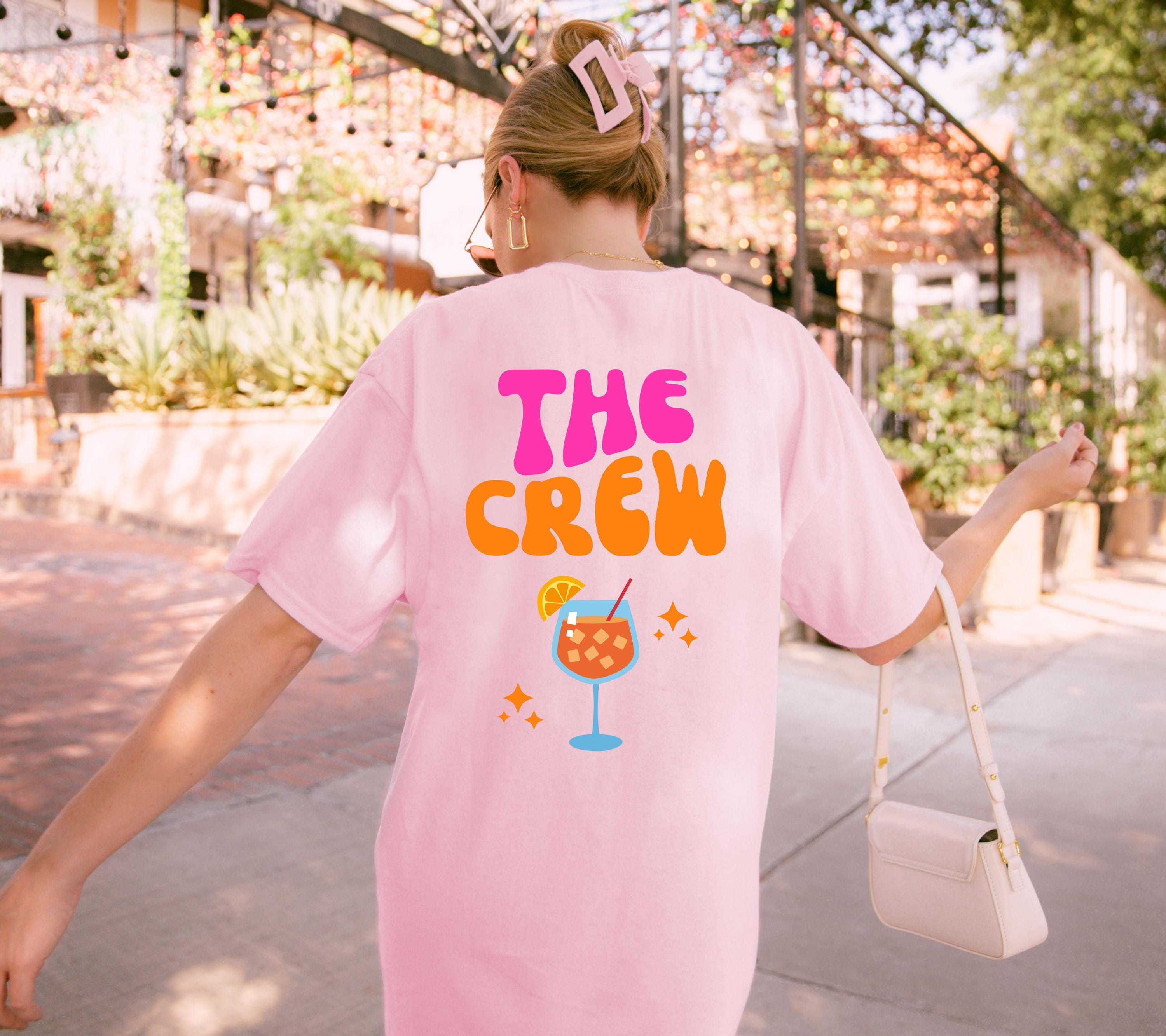 JGA T Shirt, Junggesellinnenabschied Shirts, JGA pink orange, Backprint, Team, Braut Shirt mit Name, JGA Frauen, Gruppen T Shirt, Hochzeit