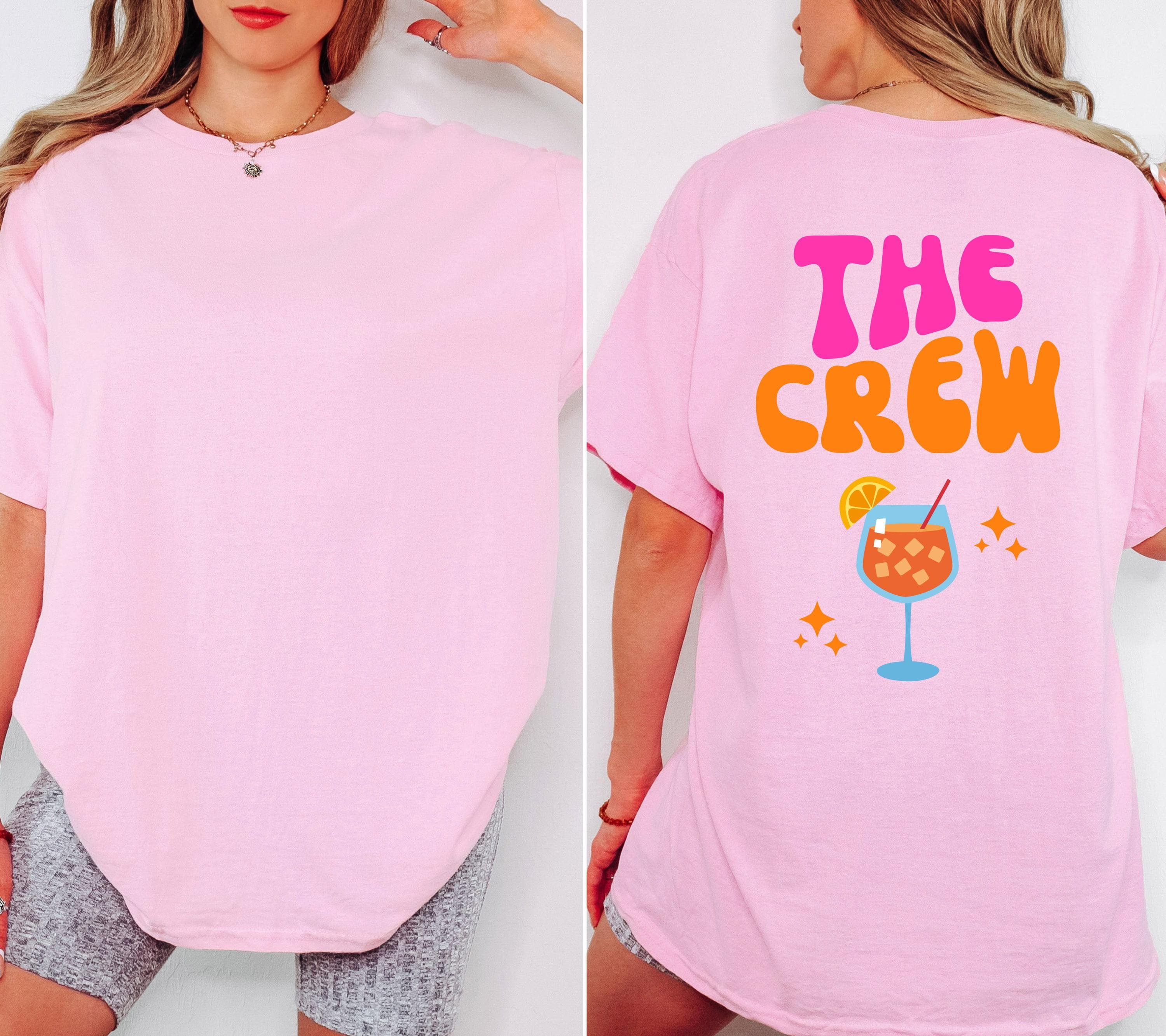 JGA T Shirt, Junggesellinnenabschied Shirts, JGA pink orange, Backprint, Team, Braut Shirt mit Name, JGA Frauen, Gruppen T Shirt, Hochzeit