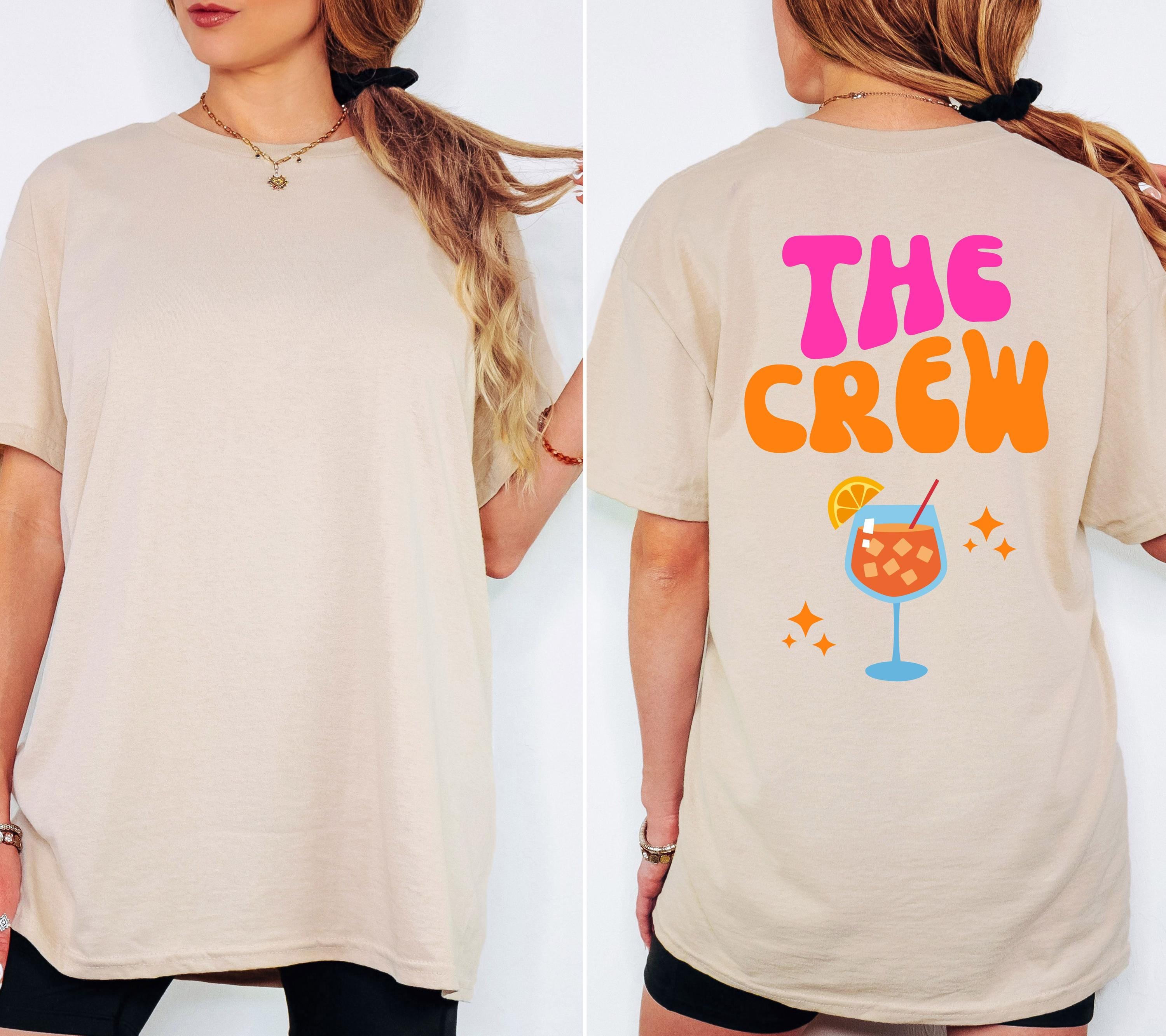 JGA T-Shirt, Junggesellinnenabschied Shirts, JGA pink orange, Backprint, Team, Braut Shirt, Spritz, JGA Frauen, Gruppen T Shirt, Hochzeit