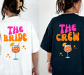 JGA T Shirt, Junggesellinnenabschied Shirts, JGA pink orange, Backprint, Team, Braut Shirt mit Name, JGA Frauen, Gruppen T Shirt, Hochzeit