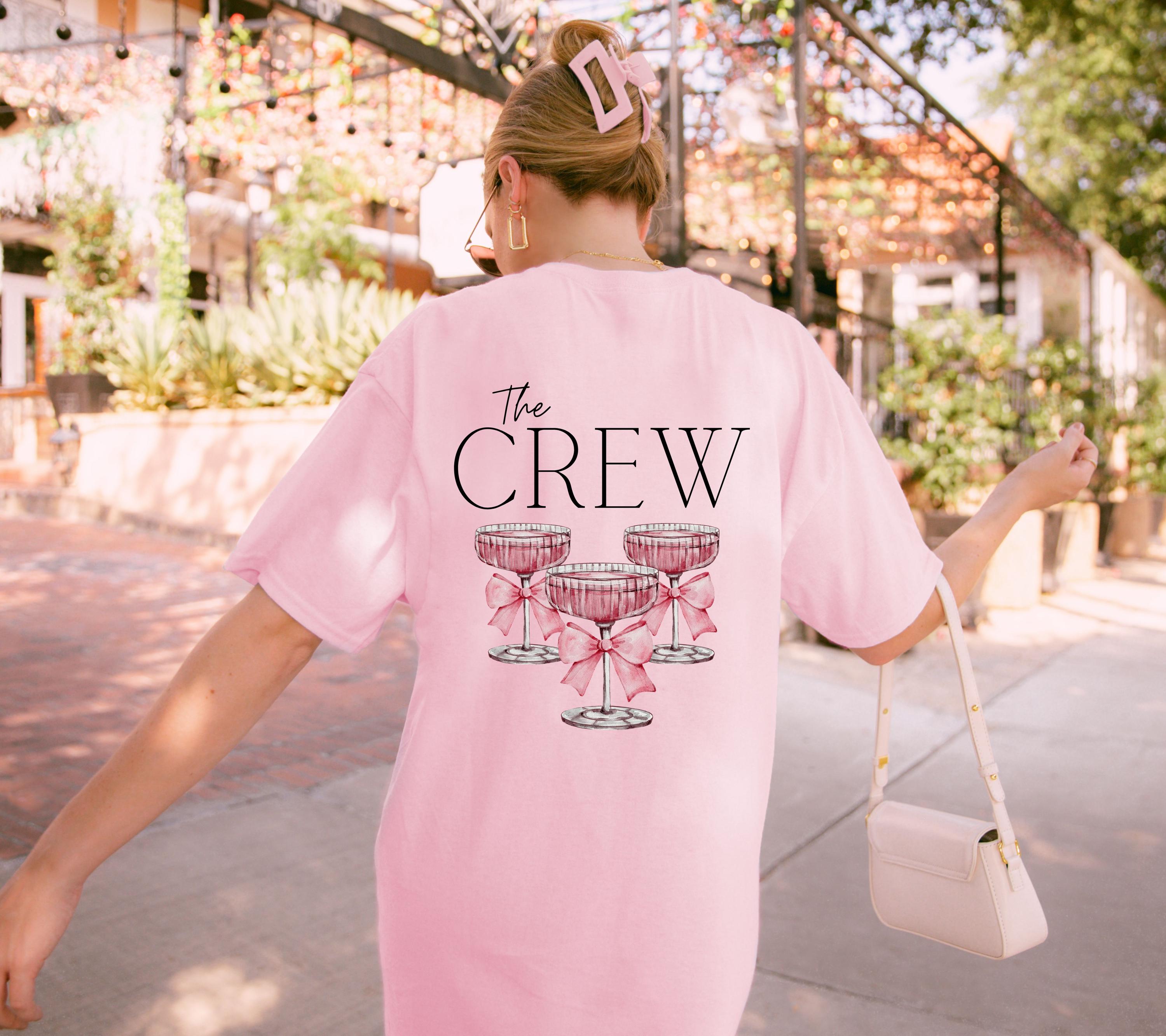 JGA Shirt, Junggesellenabschied Shirts, Backprint, Team Bride, Braut Shirt , JGA Frauen, Gruppenshirt, Hochzeit, rosa minimalistisch Damen