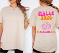 Malle Shirt, es eskaliert eh, Backprint, Malle 2026, Malle T Shirt, personalisiert, Mallorca Shirts, Bier Shirt, Sauf T Shirt, Gruppenshirt