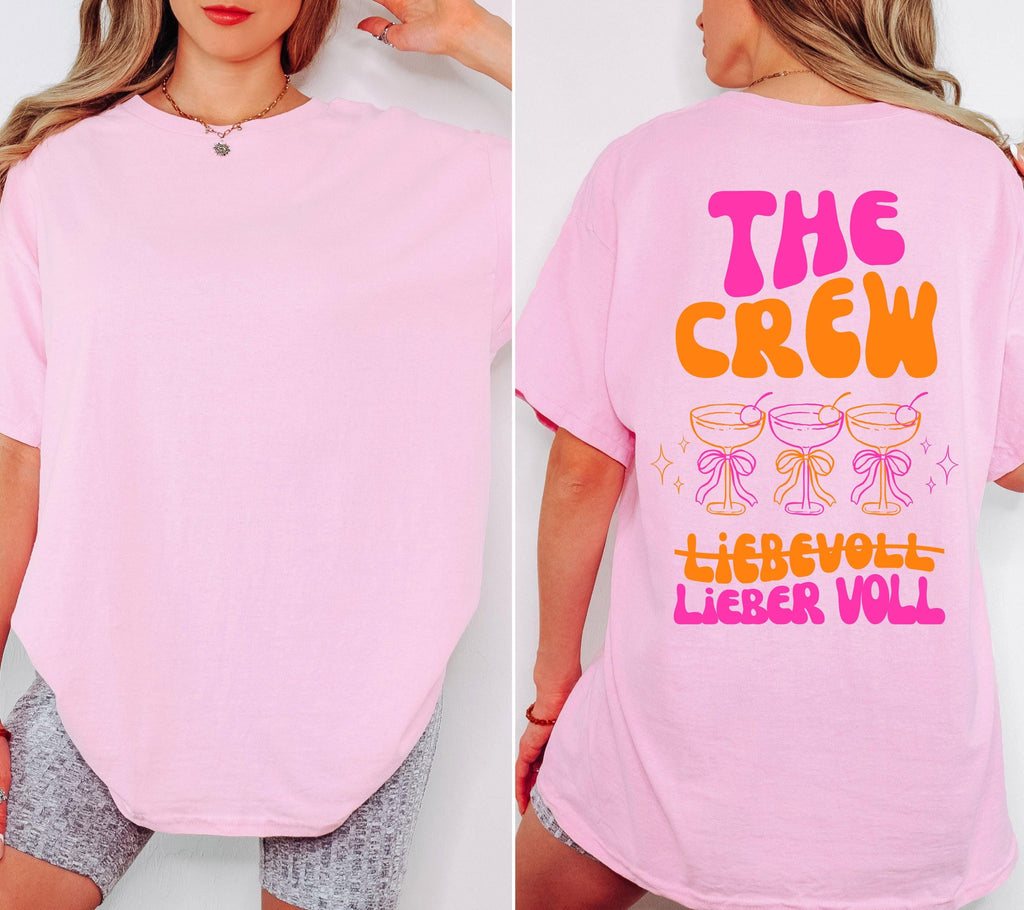 JGA T Shirt Backprint, Junggesellenenabschied Shirts, JGA pink orange, Bride, Team, Braut Shirt mit Name, JGA Frauen, Gruppen Shirt Hochzeit