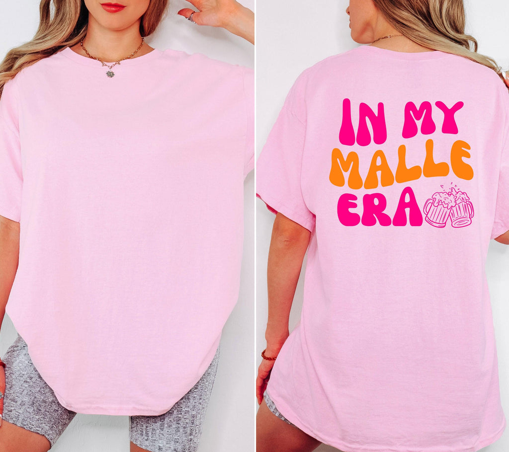Malle Shirt, In my Malle Era, Backprint, Malle 2026, Malle T Shirt, pink orange, Mallorca Shirts, Bier Shirt, Sauf T Shirt, Gruppenshirt