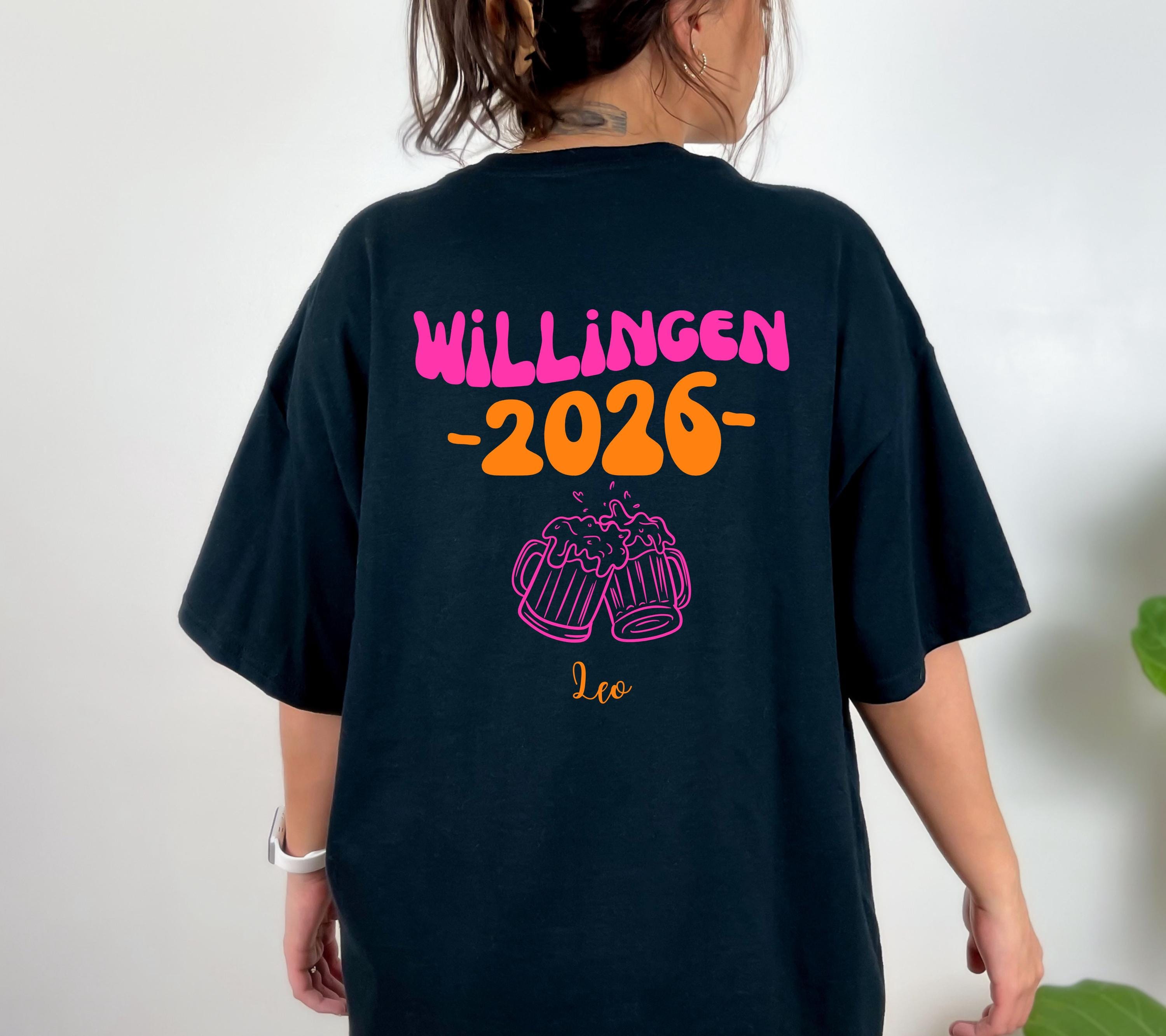 Willingen T Shirt, Backprint, Willingen 2026, Mannschaftsfahrt TShirts, personalisiert, Bier Shirt, Sauf T Shirt, Gruppenshirt, Gruppenreise