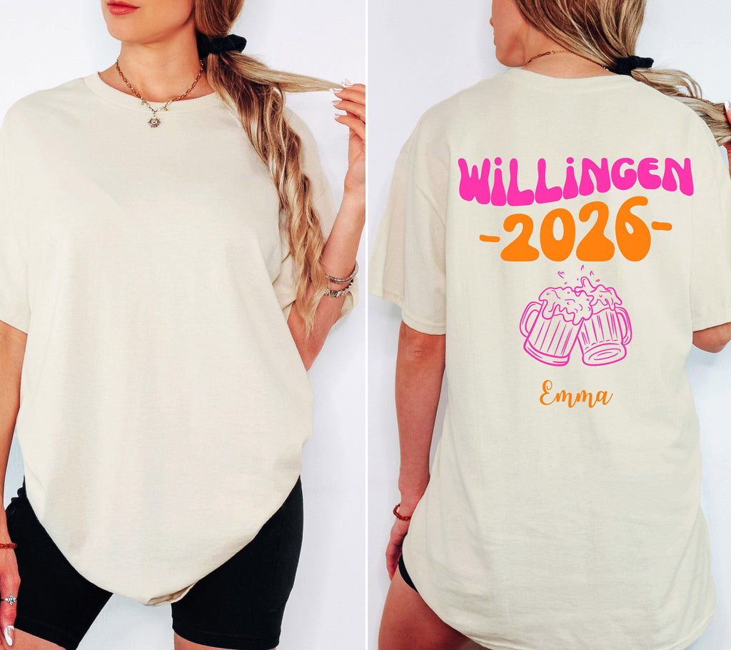 Willingen T Shirt, Backprint, Willingen 2026, Mannschaftsfahrt TShirts, personalisiert, Bier Shirt, Sauf T Shirt, Gruppenshirt, Gruppenreise