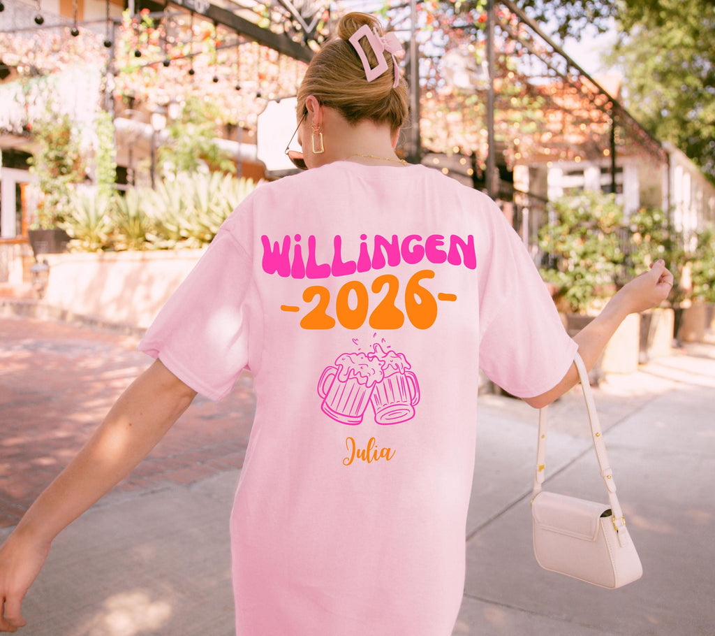 Willingen T Shirt, Backprint, Willingen 2026, Mannschaftsfahrt TShirts, personalisiert, Bier Shirt, Sauf T Shirt, Gruppenshirt, Gruppenreise