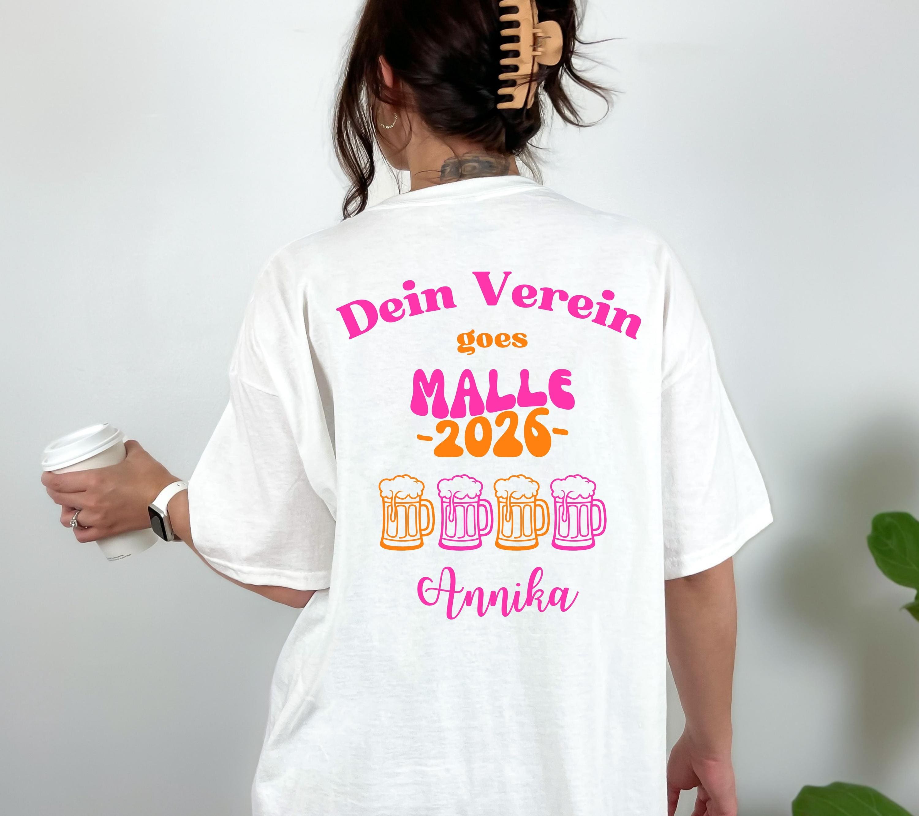 Malle Shirt Mannschaftsfahrt, Backprint, Malle 2026, Malle Shirts, T Shirt, Trikot, Mallorca Shirts, Bier Shirt, Sauf T Shirt, Gruppenshirt