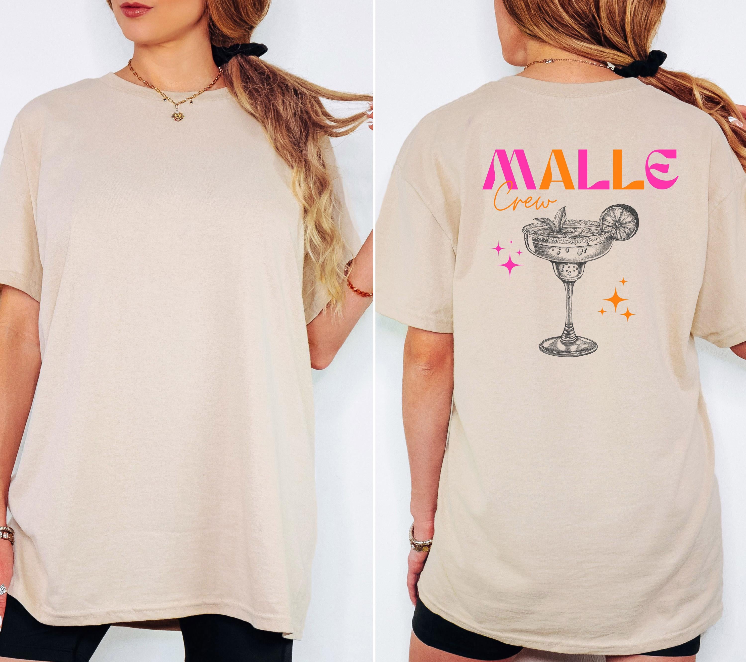 Mallorca T Shirts, Malle Shirt pink orange, Backprint, Malle 2026, Malle T Shirt, personalisiert, Bier Shirt, Sauf T Shirt, Gruppenshirt