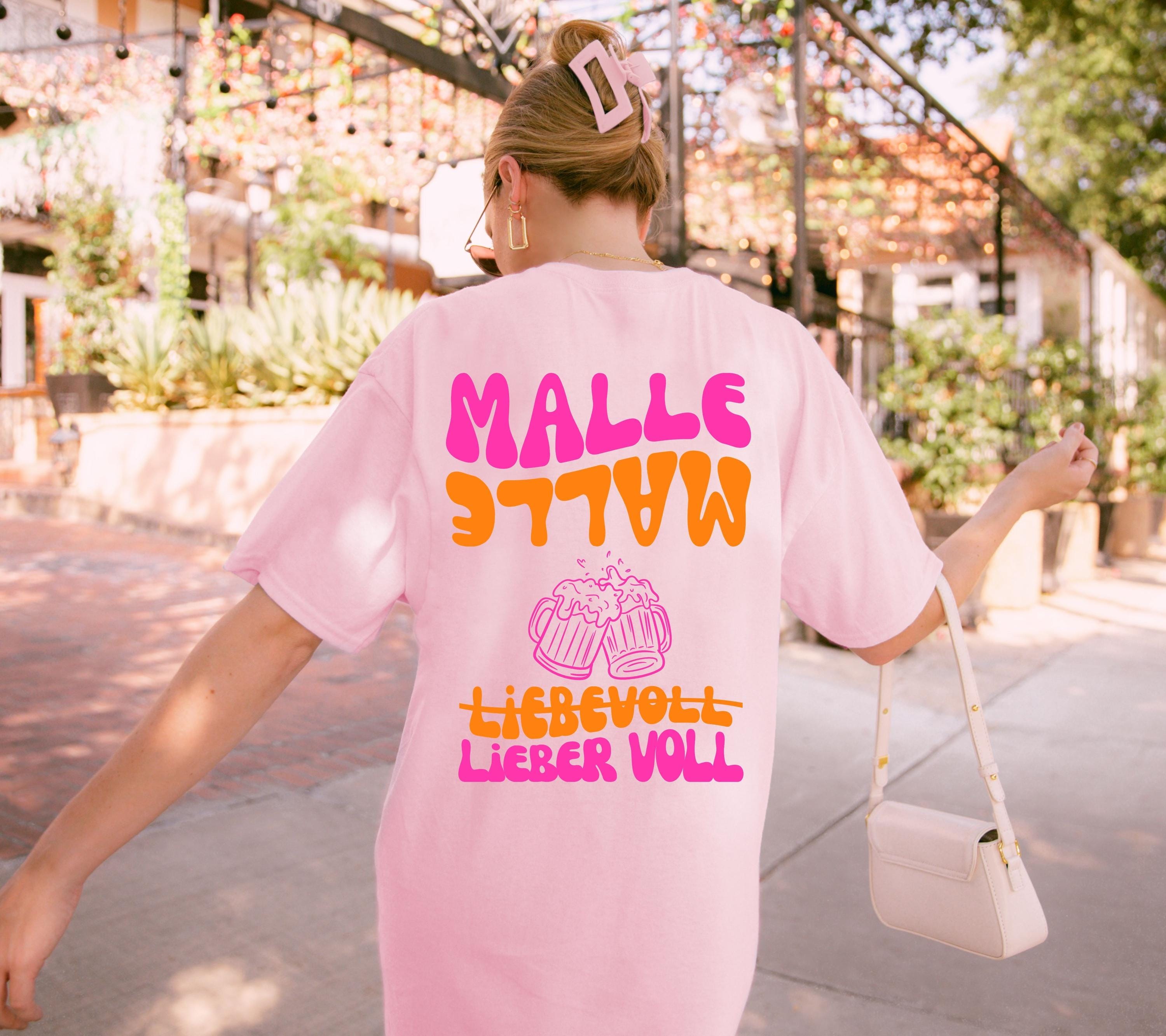 Malle Shirt, Backprint, liebevoll lieber voll T Shirt, personalisiert, Mallorca Shirts, Bier Shirt, Sauf T Shirt, Gruppenshirt, Mädelsurlaub
