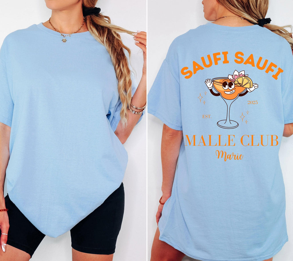 Malle Shirt, Backprint, Malle 2026, Malle Shirts, Malle TShirts, personalisiert, Mallorca t Shirts, Bier Shirt, Sauf T Shirt, Gruppenshirt