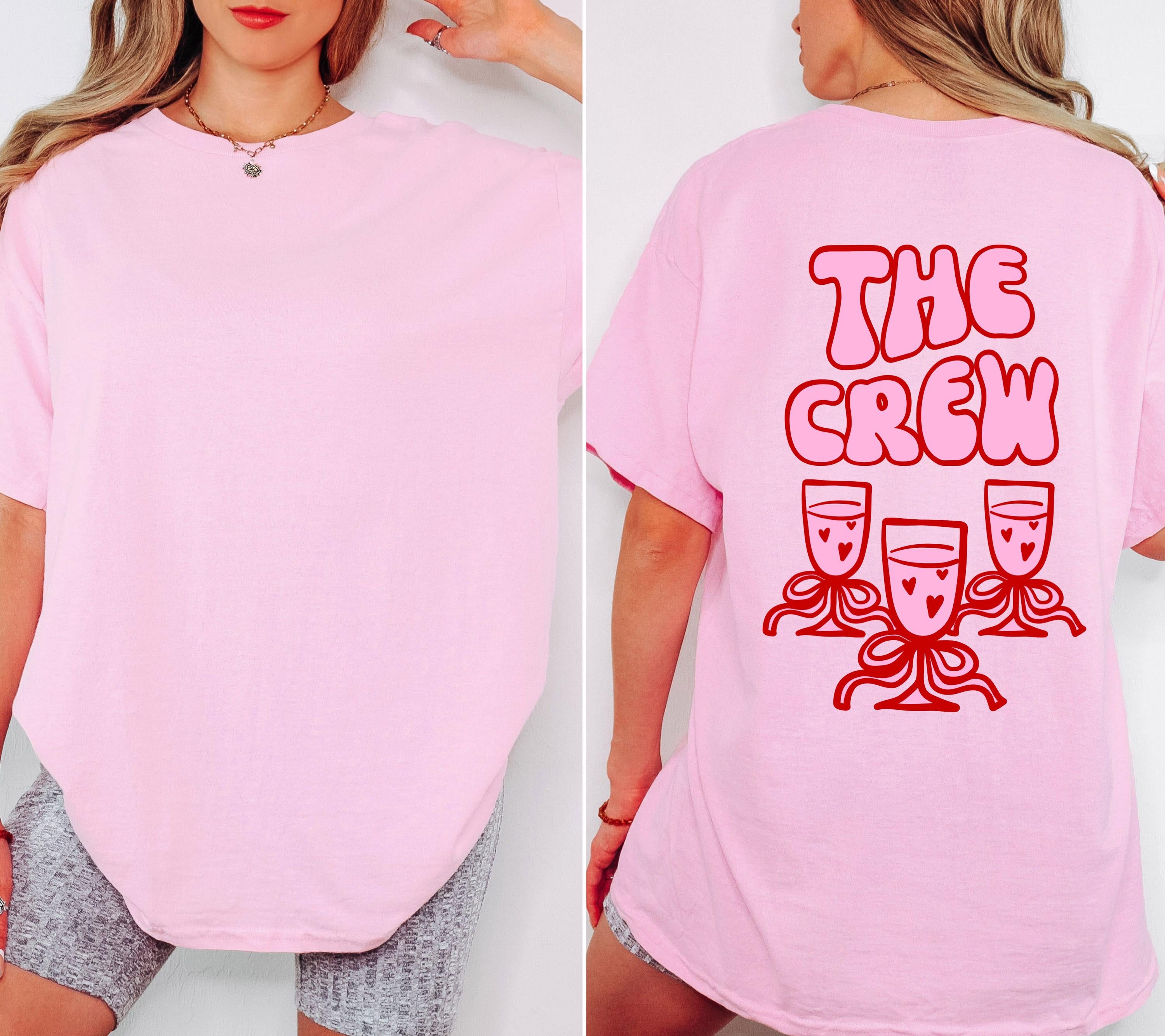 JGA T Shirt, Junggesellenabschied Frauen Shirts, JGA pink rot, Backprint, Team, Braut Shirt mit Name, JGA Frauen, Gruppen T Shirt, Hochzeit