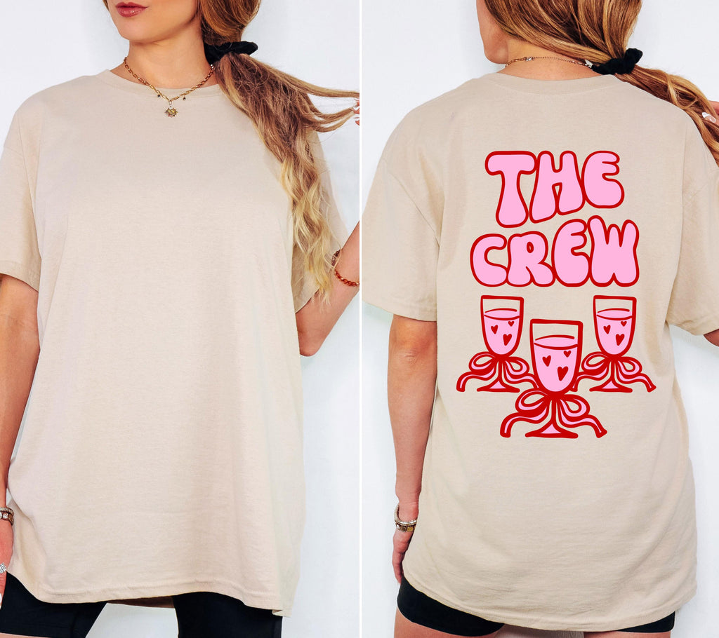 JGA T Shirt, Junggesellenabschied Frauen Shirts, JGA pink rot, Backprint, Team, Braut Shirt mit Name, JGA Frauen, Gruppen T Shirt, Hochzeit