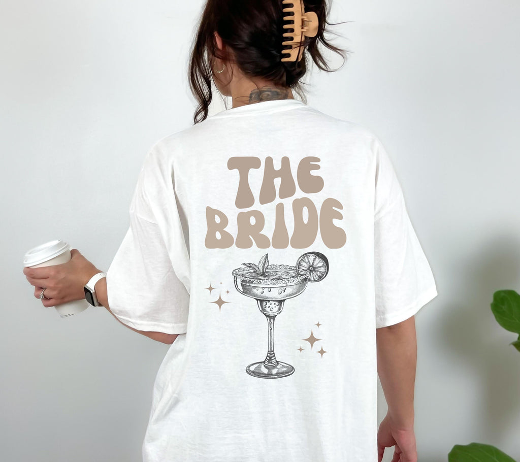 JGA Shirt, Junggesellenabschied Shirts, Bride, Party, Braut, Team T Shirt, Braut Shirt, JGA Frauen, Gruppen T Shirt, Backprint, Crew, Beige