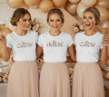 JGA Shirts Frauen, Bride und Crew, Junggesellenabschied, Team Shirts, Braut Shirt, The Bride, Hochzeit, Accessoires, Geschenk, beige, boho