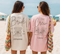 Braut Shirt mit Namen, JGA 2026, beige, Junggesellenabschied, Bride, Hochzeit, Team Shirts, JGA Frauen, Gruppen T Shirt Backprint, Crew