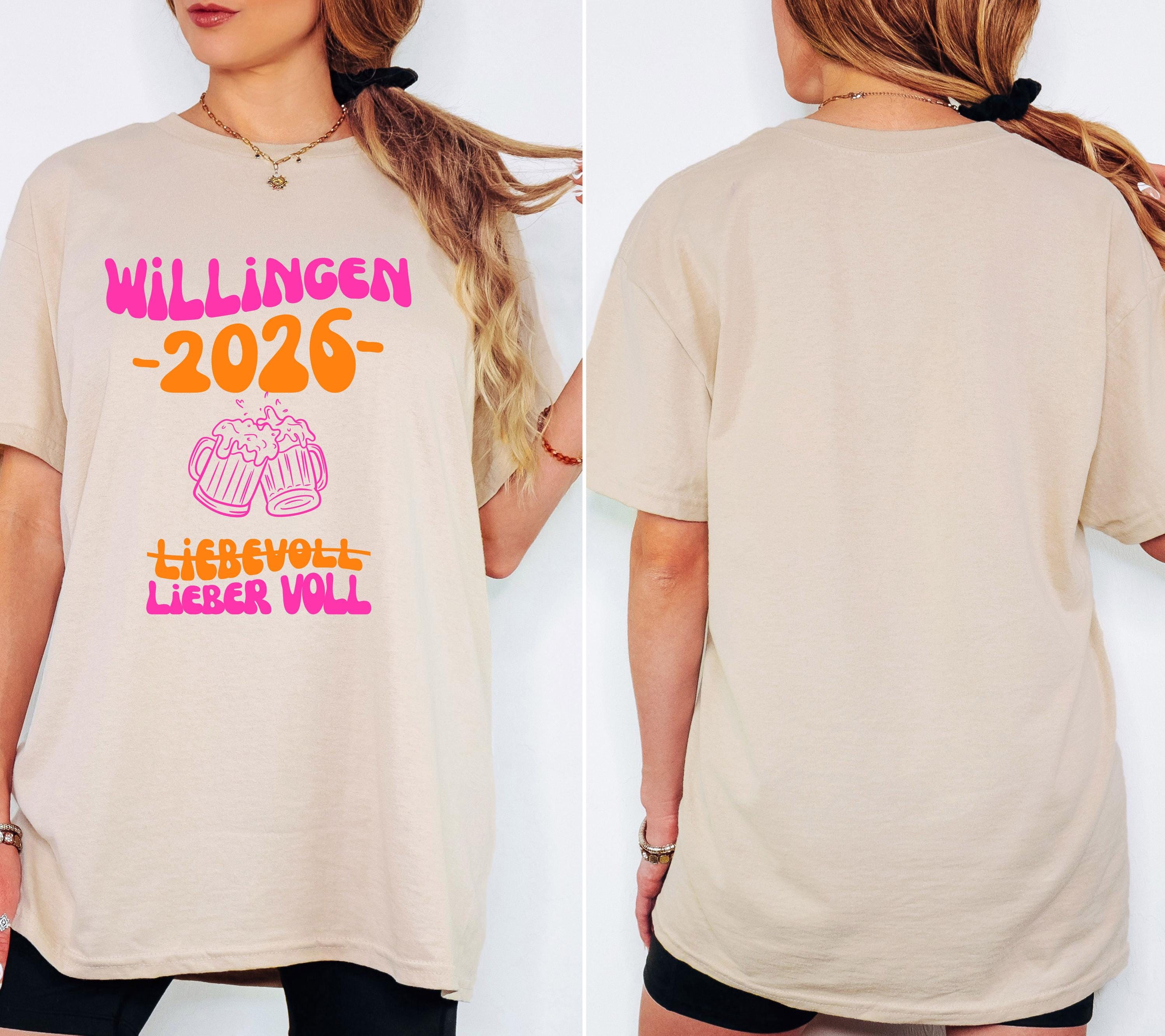 Willingen T Shirt pink orange, Willingen 2026, Mannschaftsfahrt Shirts, personalisiert, Bier Shirt, Sauf T Shirt, Gruppenshirt, Gruppenreise