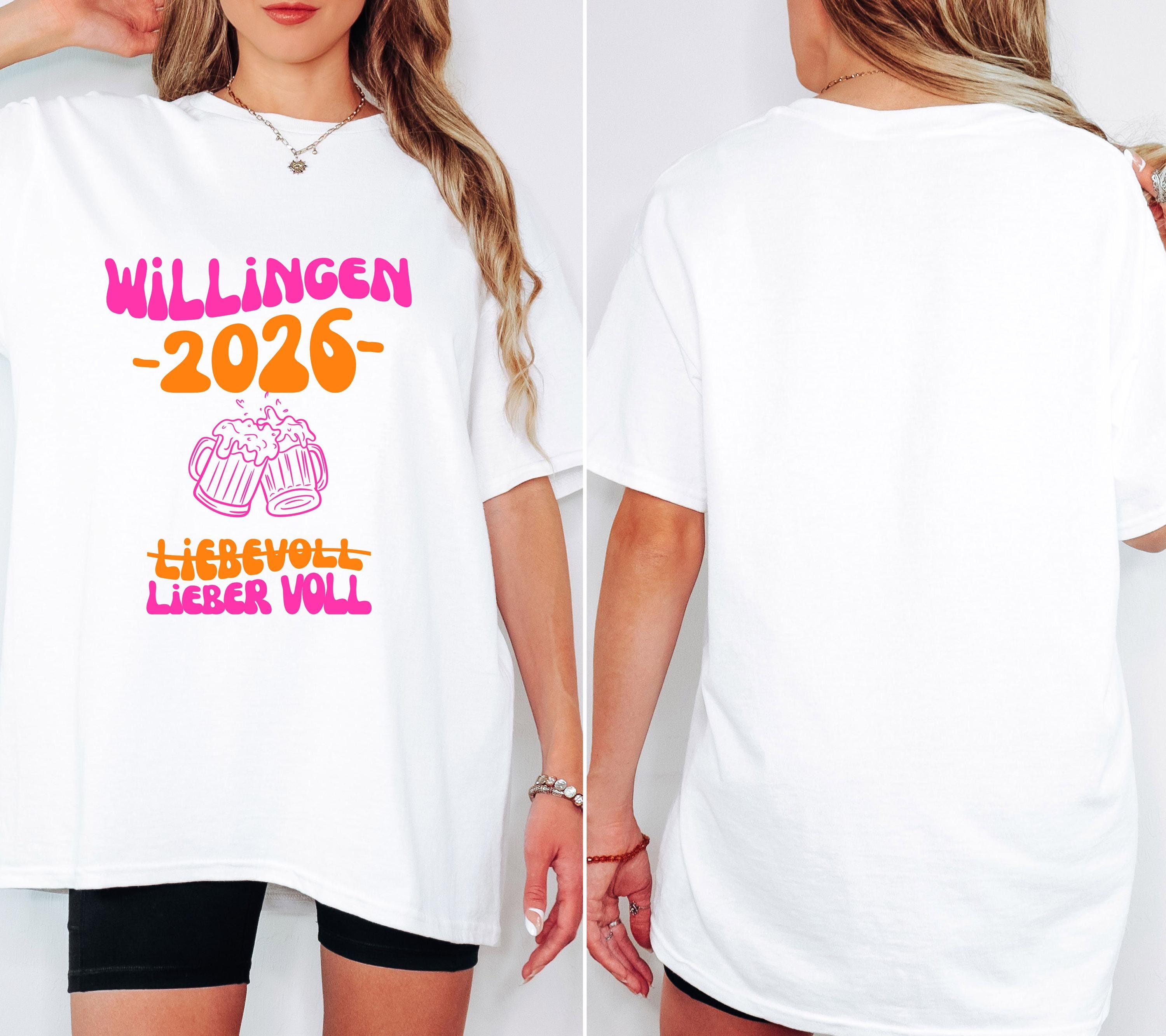 Willingen T Shirt pink orange, Willingen 2026, Mannschaftsfahrt Shirts, personalisiert, Bier Shirt, Sauf T Shirt, Gruppenshirt, Gruppenreise