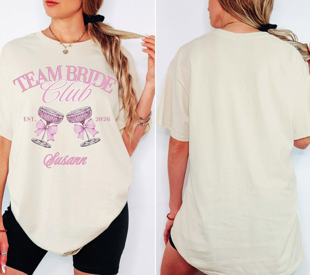 JGA Shirt, JGA Shirts Frauen, Braut Shirt, rosa Schleife, Junggesellenabschied, Bride, Hochzeit, Team Shirts, JGA Frauen, Gruppen T Shirt