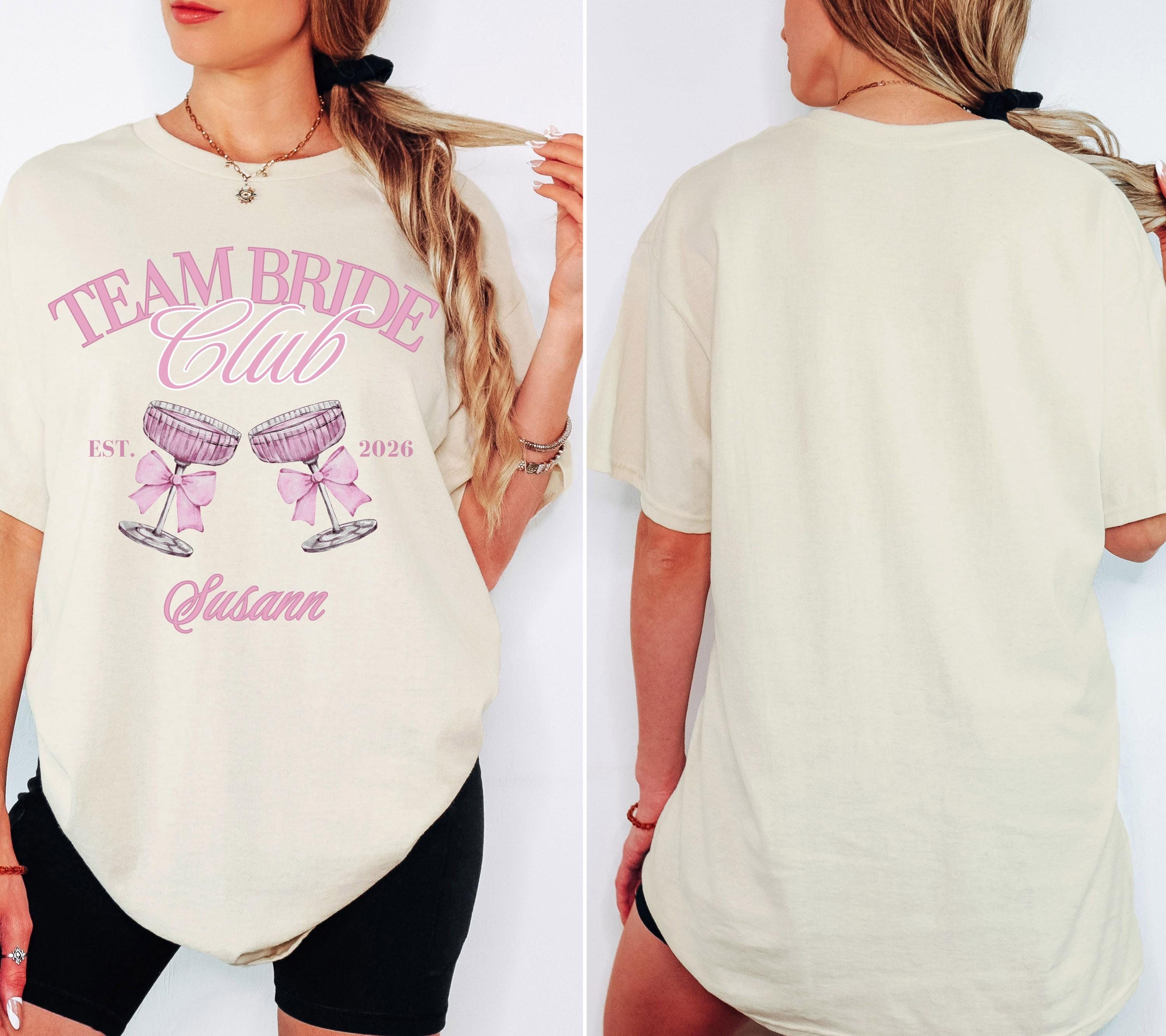 JGA Shirt, JGA Shirts Frauen, Braut Shirt, rosa Schleife, Junggesellenabschied, Bride, Hochzeit, Team Shirts, JGA Frauen, Gruppen T Shirt