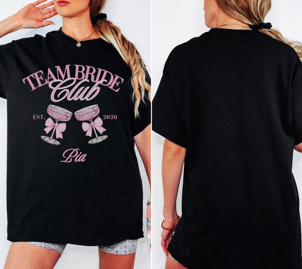 JGA Shirt, JGA Shirts Frauen, Braut Shirt, rosa Schleife, Junggesellenabschied, Bride, Hochzeit, Team Shirts, JGA Frauen, Gruppen T Shirt
