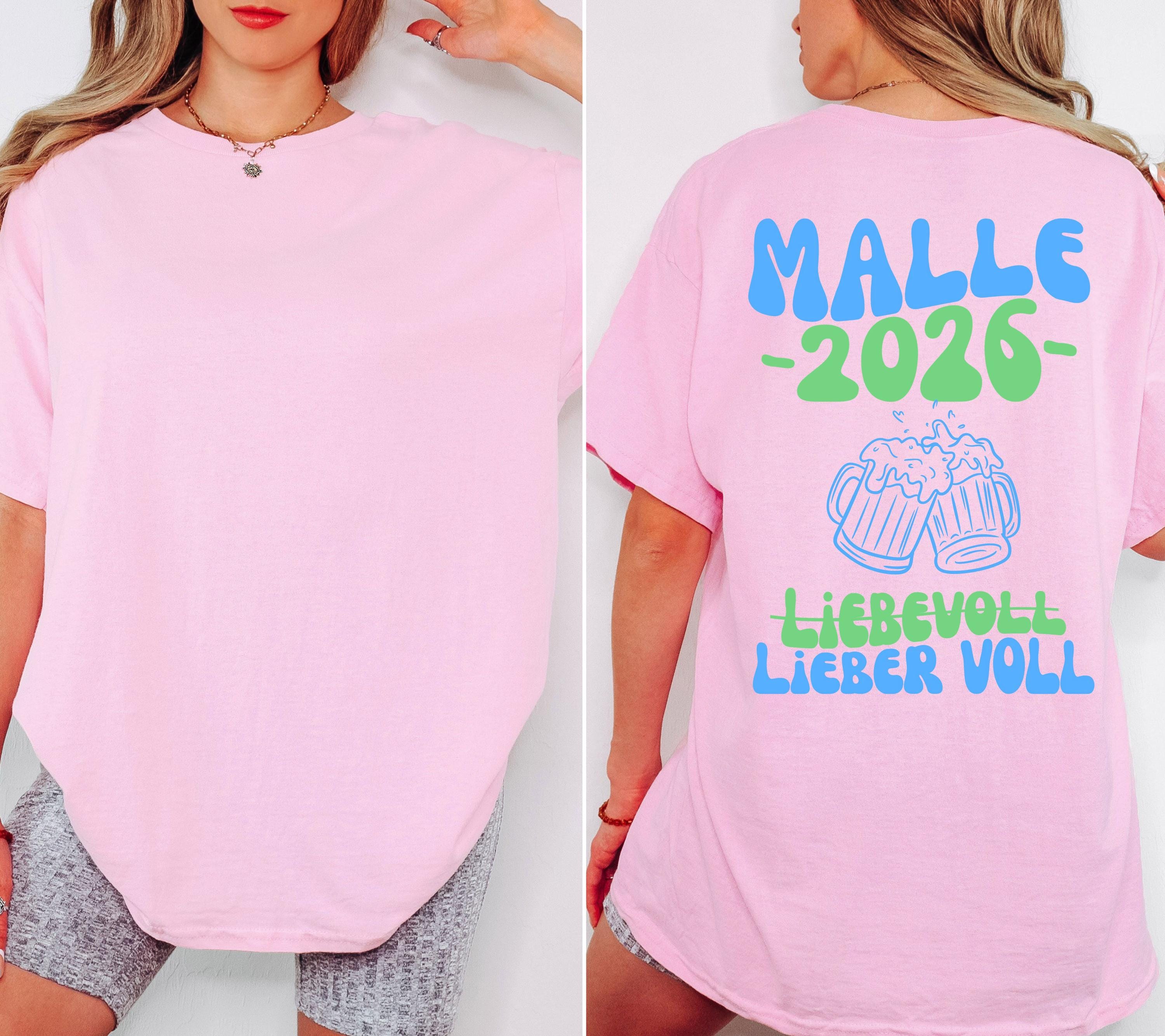 Malle Shirt Unisex, Backprint, Malle 2026, Malle Shirts, Mallorca Shirts, Bier Shirt, Sauf T Shirt, Gruppenshirt, Herren, Frauen, Männer