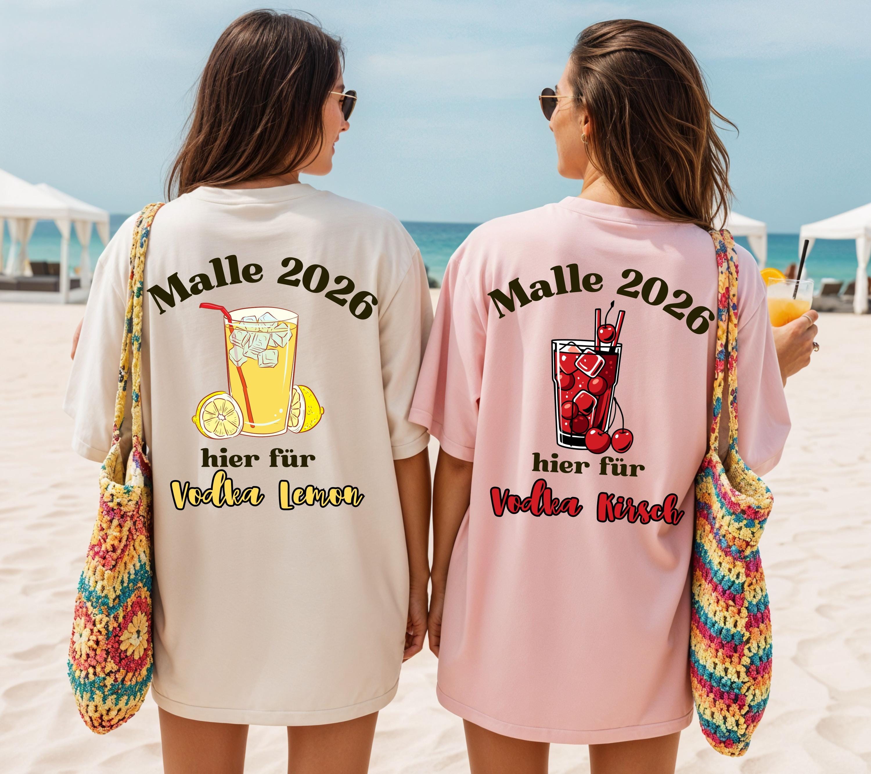 Malle Shirt Unisex, Backprint, Malle 2026, Malle Shirts, Mallorca Shirts, Bier Shirt, Sauf T Shirt, Gruppenshirt, Herren, Frauen, Männer