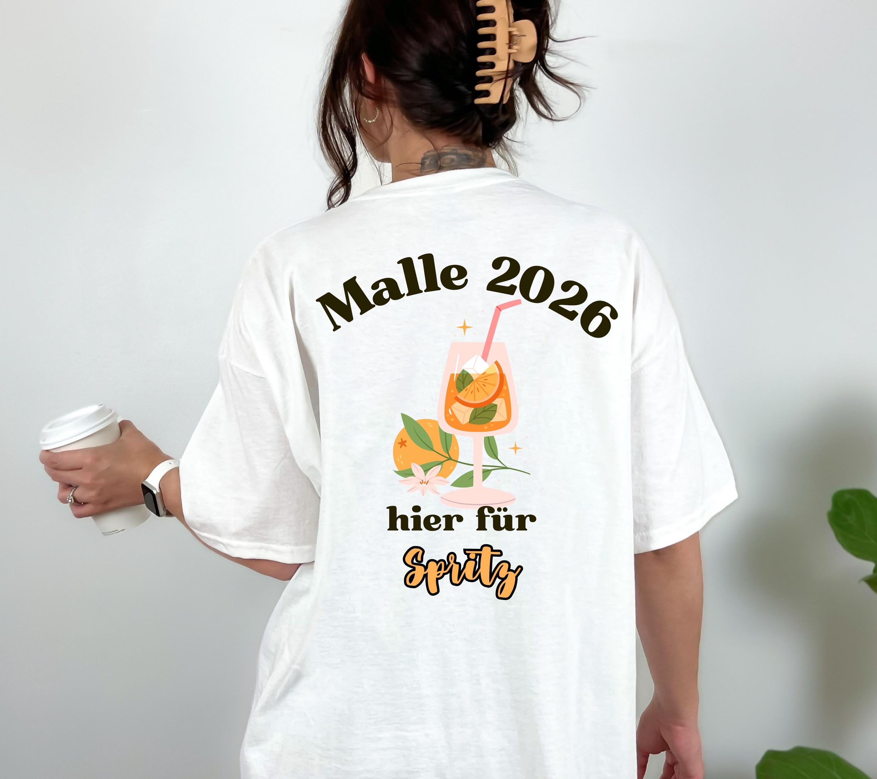 Malle Shirt Unisex, Backprint, Malle 2026, Malle Shirts, Mallorca Shirts, Bier Shirt, Sauf T Shirt, Gruppenshirt, Herren, Frauen, Männer