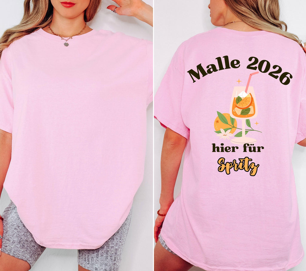 Malle Shirt Unisex, Backprint, Malle 2026, Malle Shirts, Mallorca Shirts, Bier Shirt, Sauf T Shirt, Gruppenshirt, Herren, Frauen, Männer