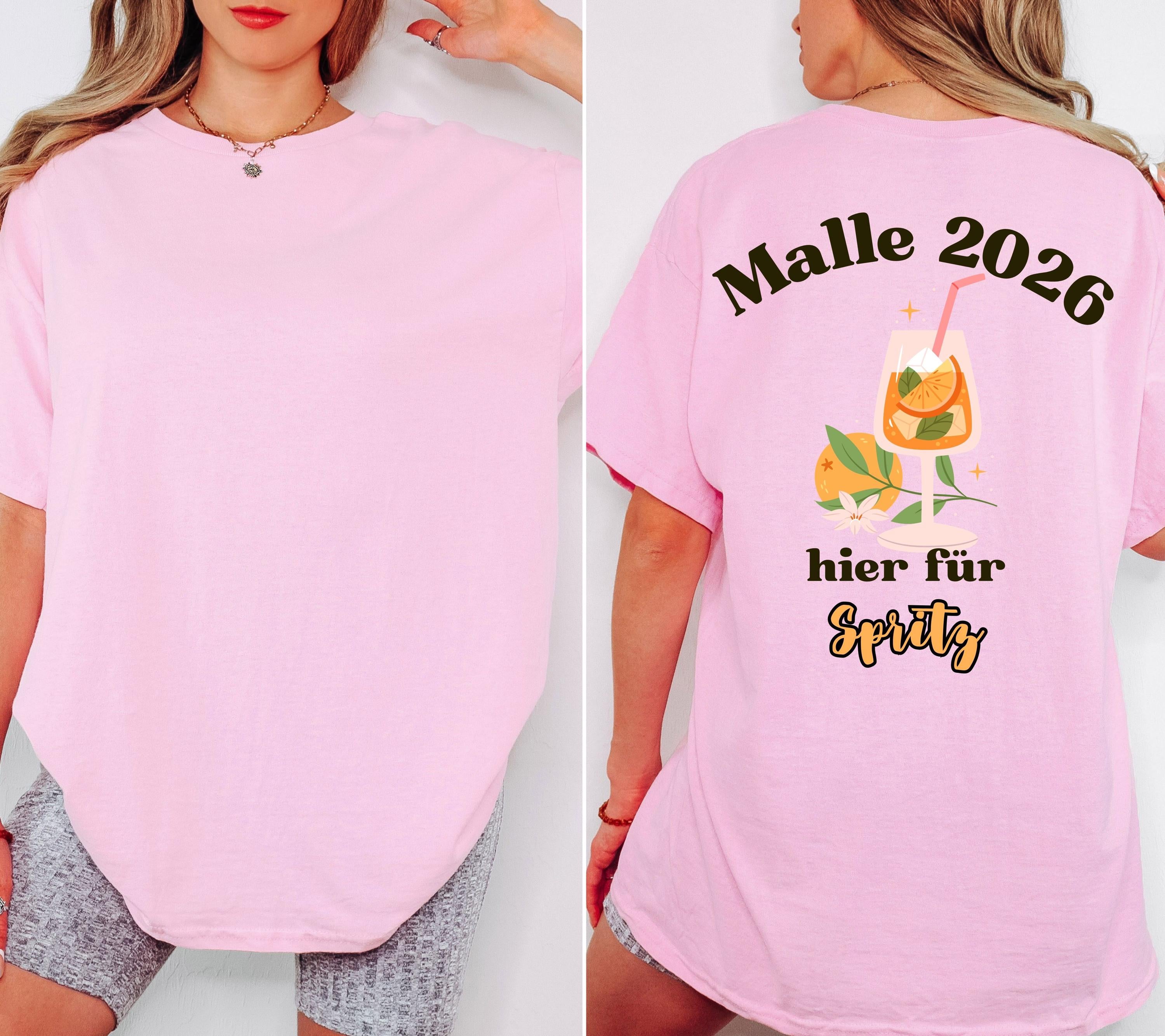Malle Shirt Unisex, Backprint, Malle 2026, Malle Shirts, Mallorca Shirts, Bier Shirt, Sauf T Shirt, Gruppenshirt, Herren, Frauen, Männer