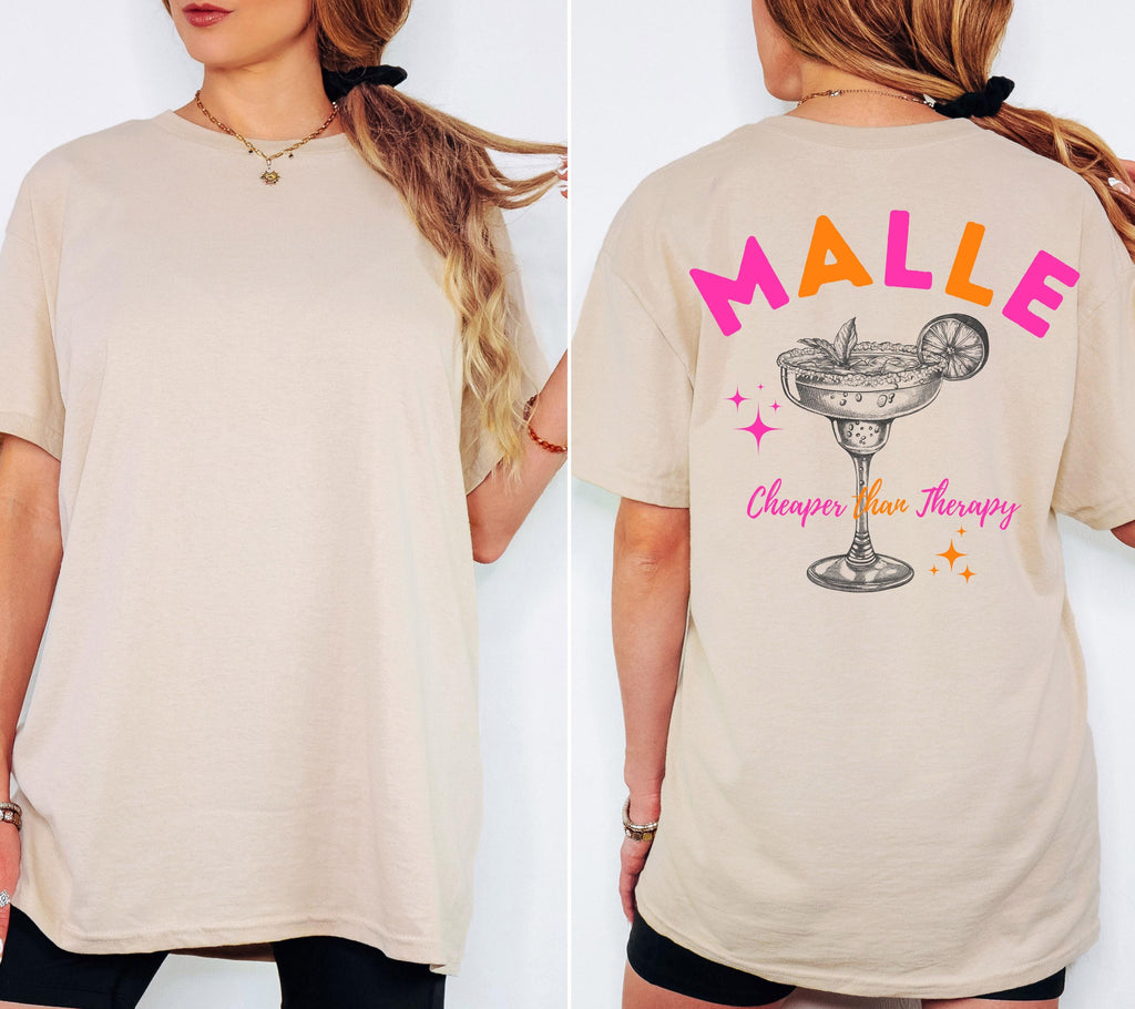 Mallorca T Shirts, Malle Shirt pink orange, Backprint, Malle 2026, Malle T Shirt, personalisiert, Bier Shirt, Sauf T Shirt, Gruppenshirt