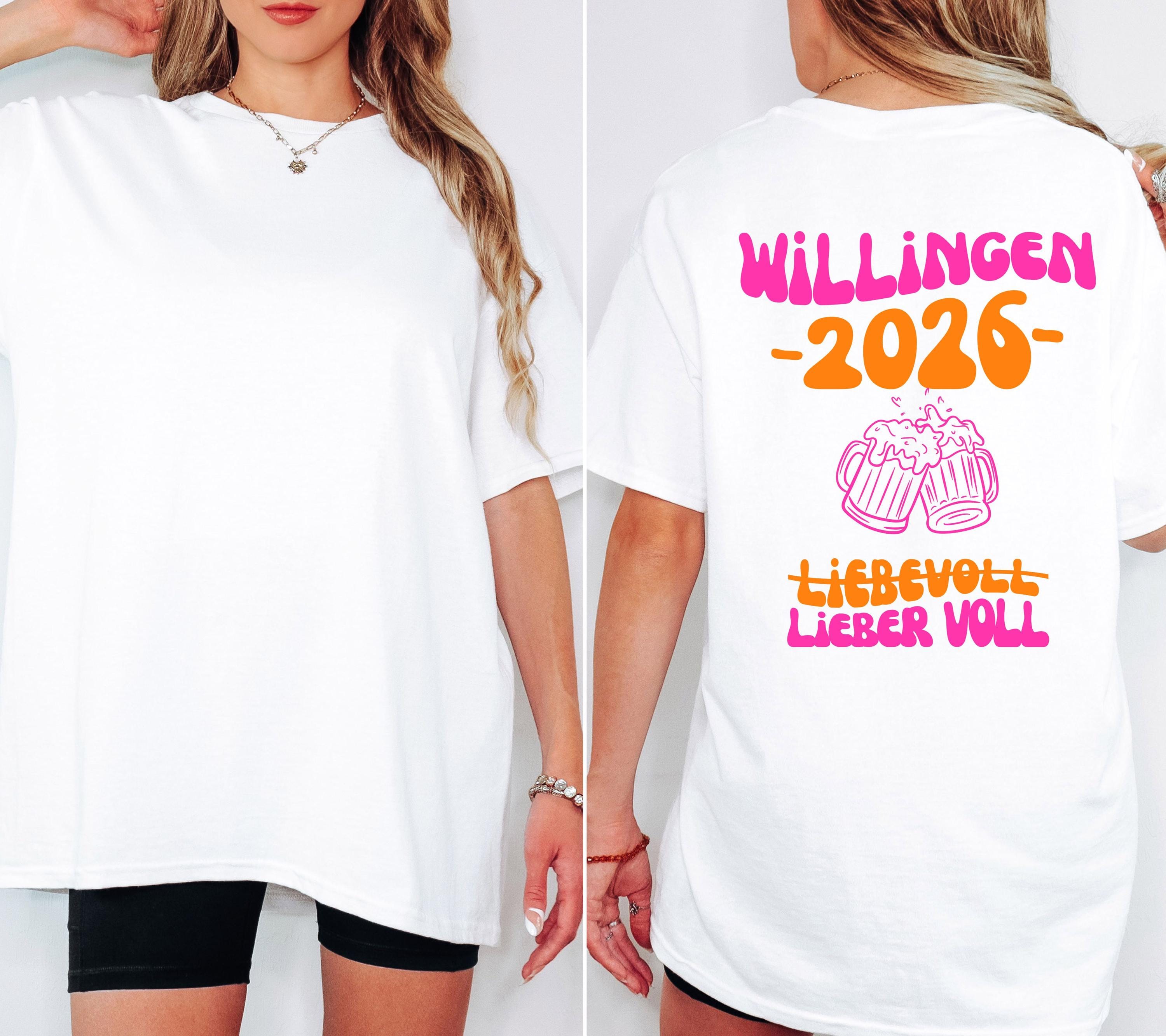 Willingen T Shirt pink orange, Willingen 2026, Mannschaftsfahrt Shirts, personalisiert, Bier Shirt, Sauf T Shirt, Gruppenshirt, Gruppenreise