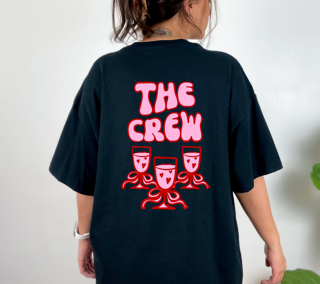 JGA T Shirt, Junggesellenabschied Frauen Shirts, JGA pink rot, Backprint, Team, Braut Shirt mit Name, JGA Frauen, Gruppen T Shirt, Hochzeit