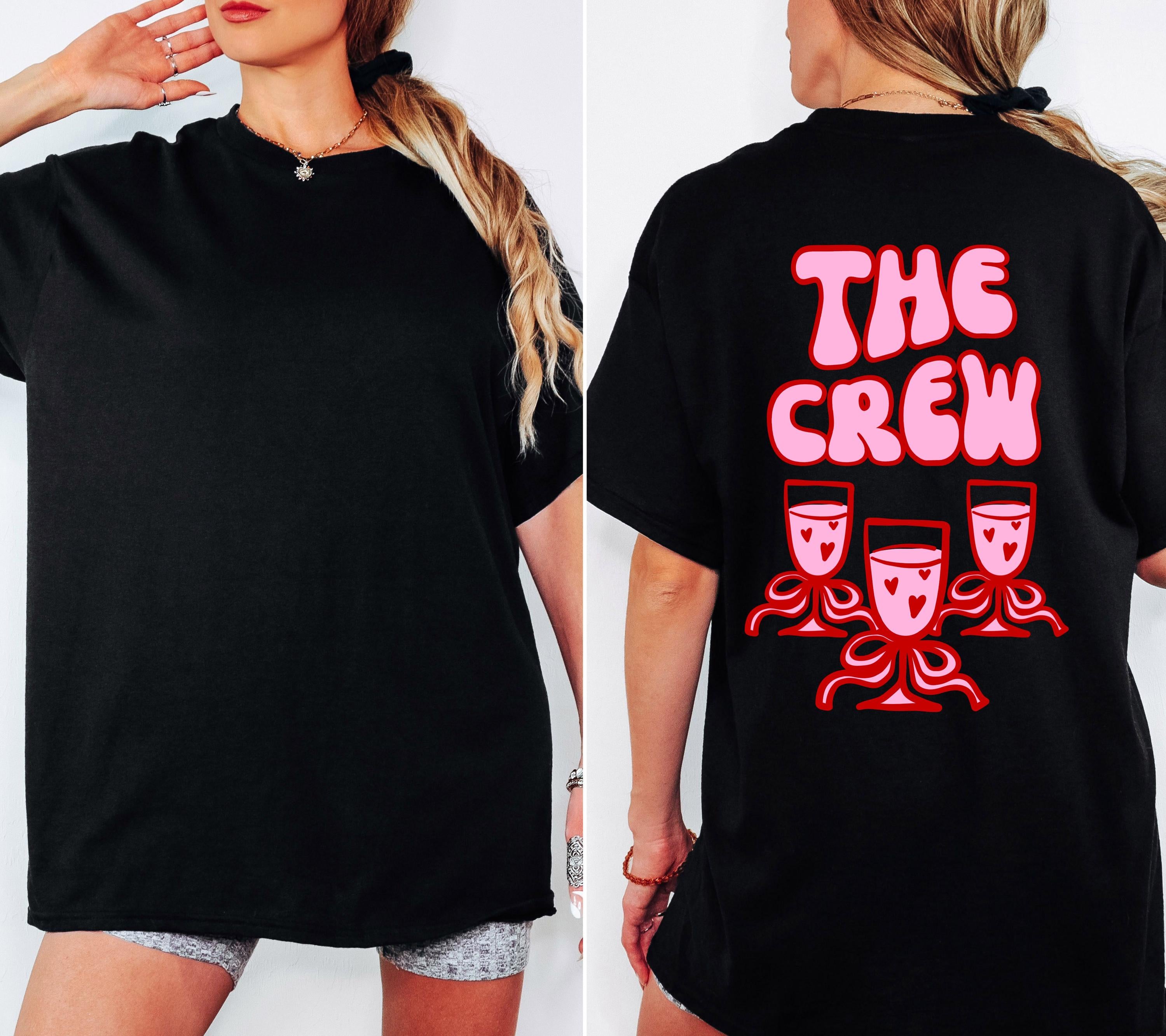 JGA T Shirt, Junggesellenabschied Frauen Shirts, JGA pink rot, Backprint, Team, Braut Shirt mit Name, JGA Frauen, Gruppen T Shirt, Hochzeit