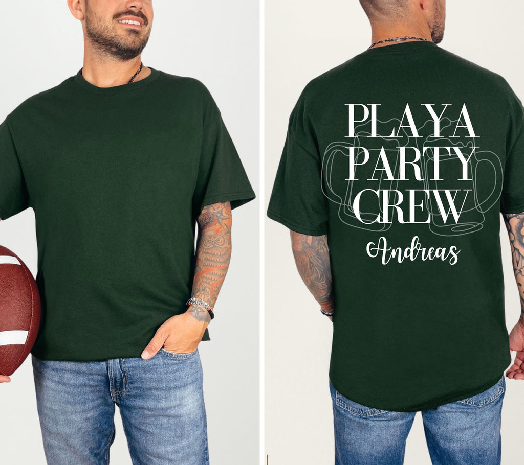 Malle Shirts Herren, Backprint, Malle 2026, Malle Shirt, Männer, personalisiert, Mallorca Shirts, Bier Shirt, Sauf T Shirt, Gruppenshirt