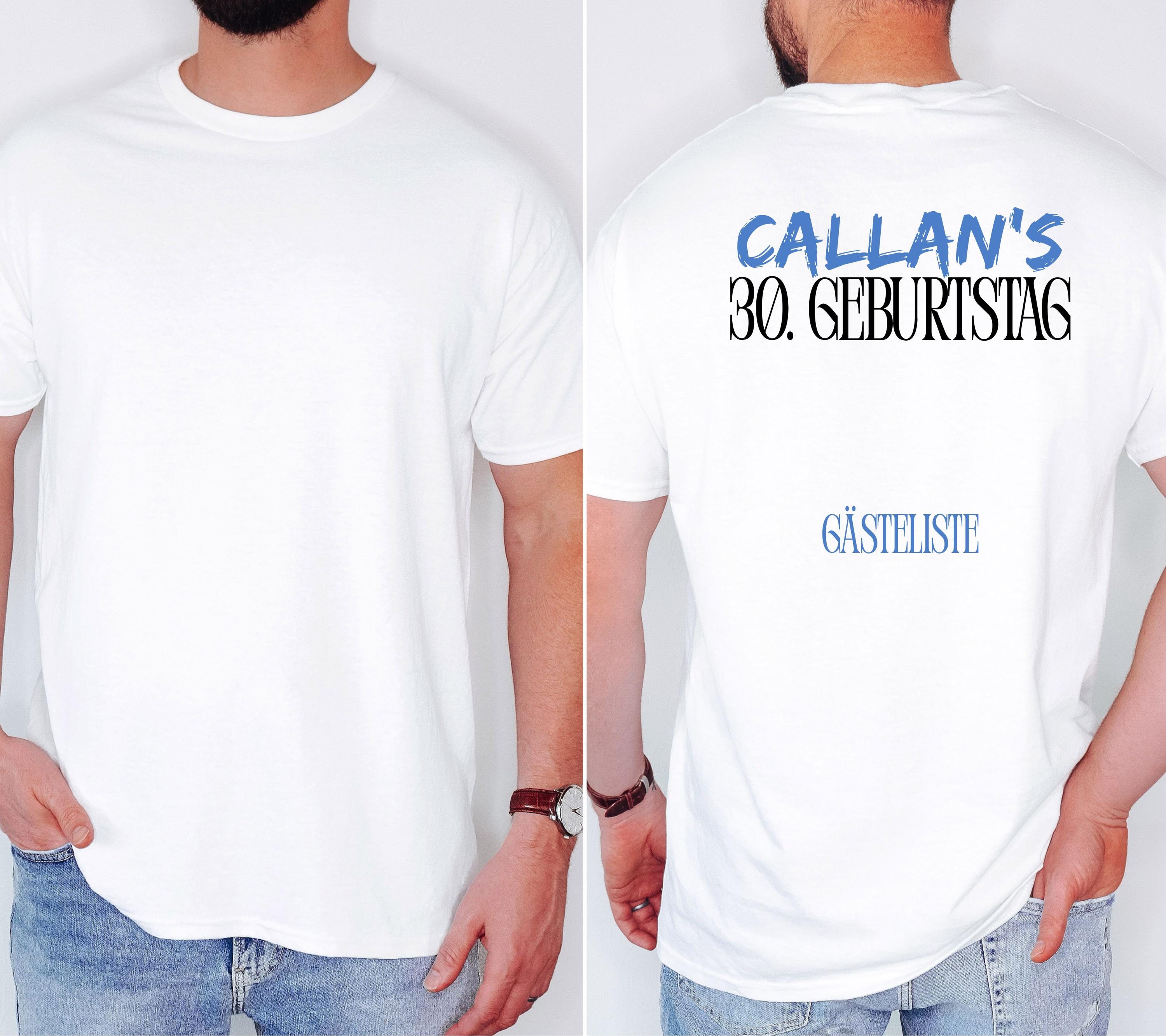 Geburtstagsshirt, Gästeliste, Unterschriften, zum Unterschreiben, personalisiert, Party T Shirt, Geburtstagsgeschenk Mann, Geschenkidee