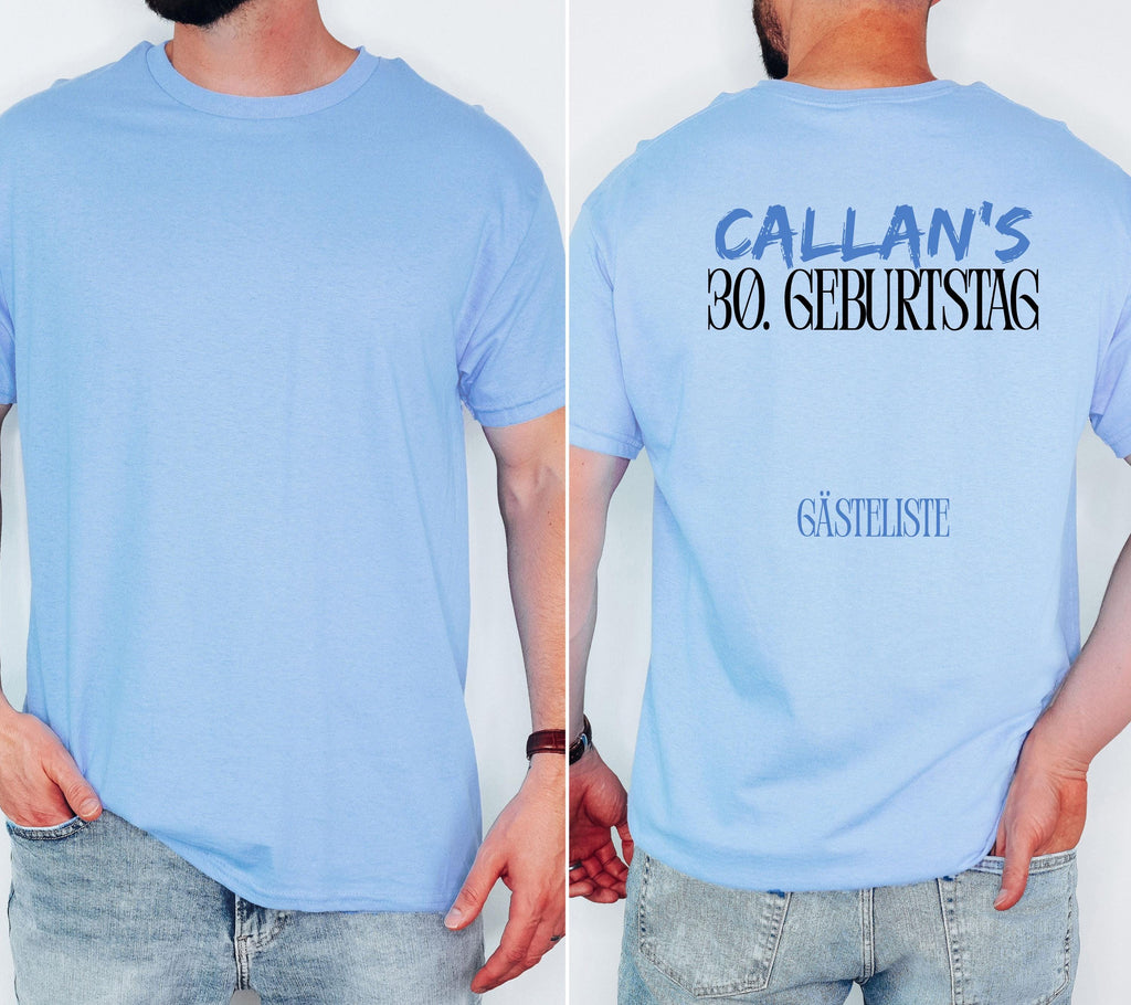 Geburtstagsshirt, Gästeliste, Unterschriften, zum Unterschreiben, personalisiert, Party T Shirt, Geburtstagsgeschenk Mann, Geschenkidee