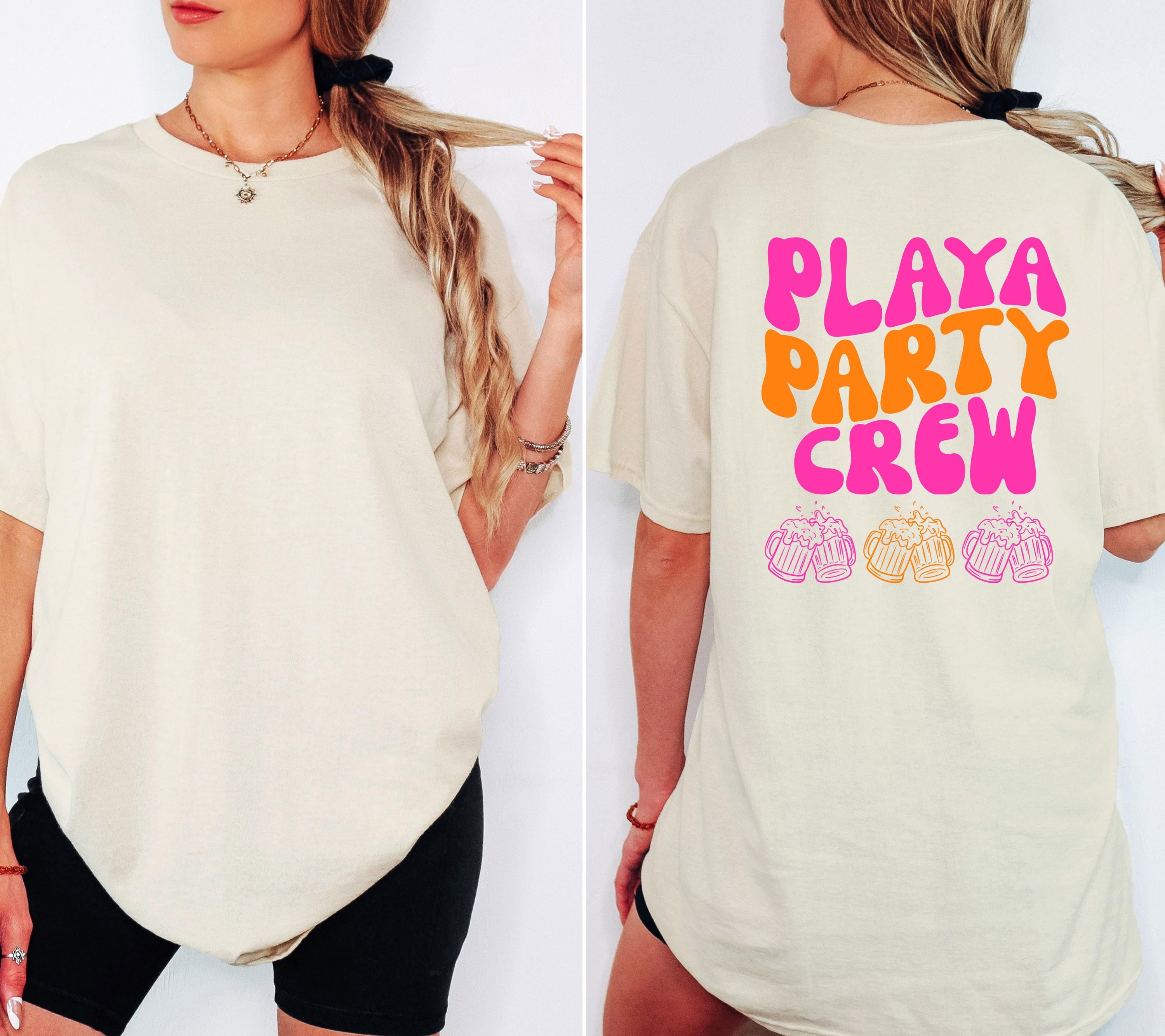 Malle Shirt pink orange, Backprint, Malle 2026, Malle Shirts personalisiert, Mallorca t Shirts pink, Bier Shirt, Gruppenshirt, playa, Urlaub