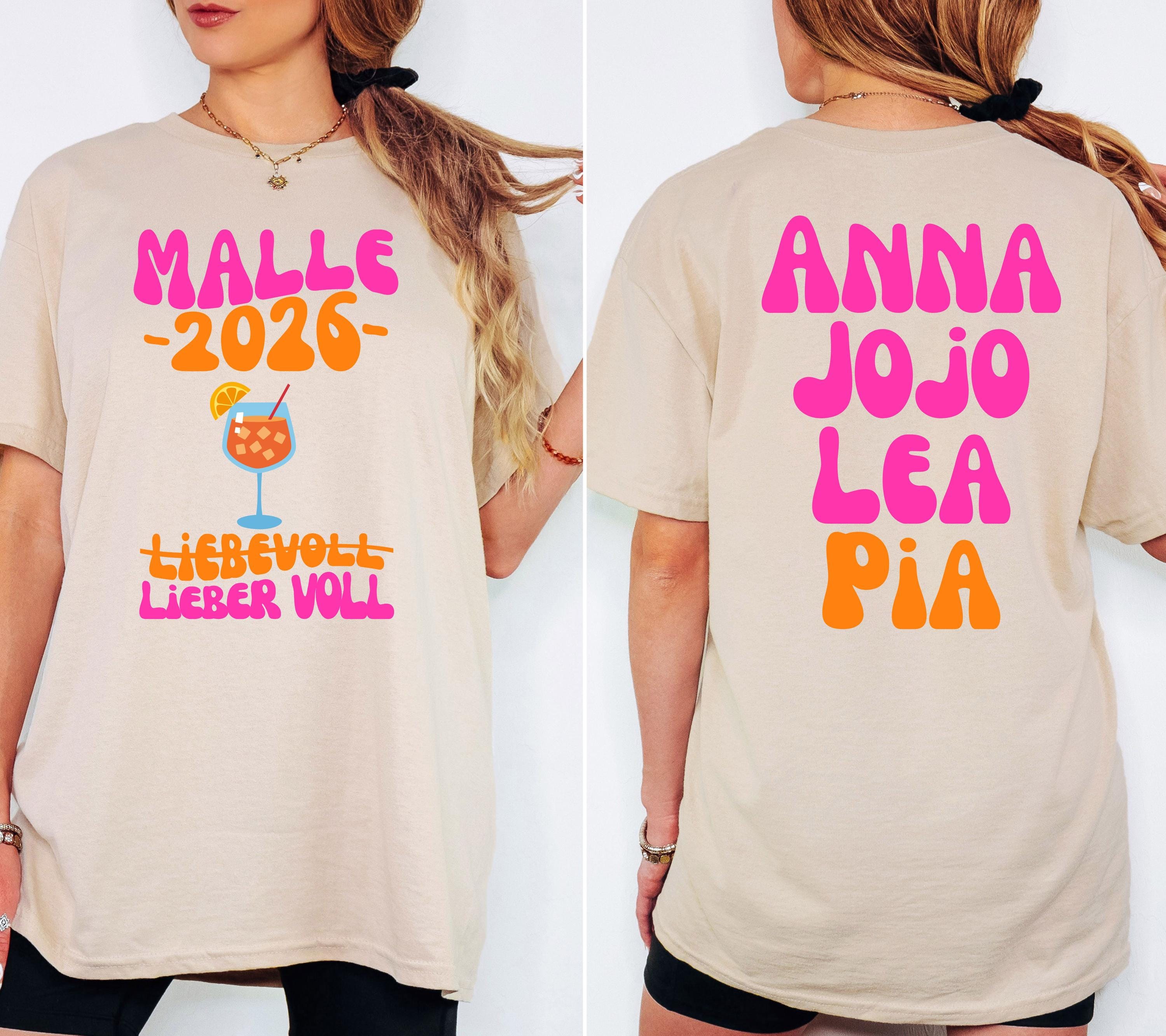 Malle Shirt, Spritz, Backprint, Malle 2026, liebevoll lieber voll, Malle T Shirt, personalisiert, Mallorca Shirts, Bier Shirt, Gruppenshirt